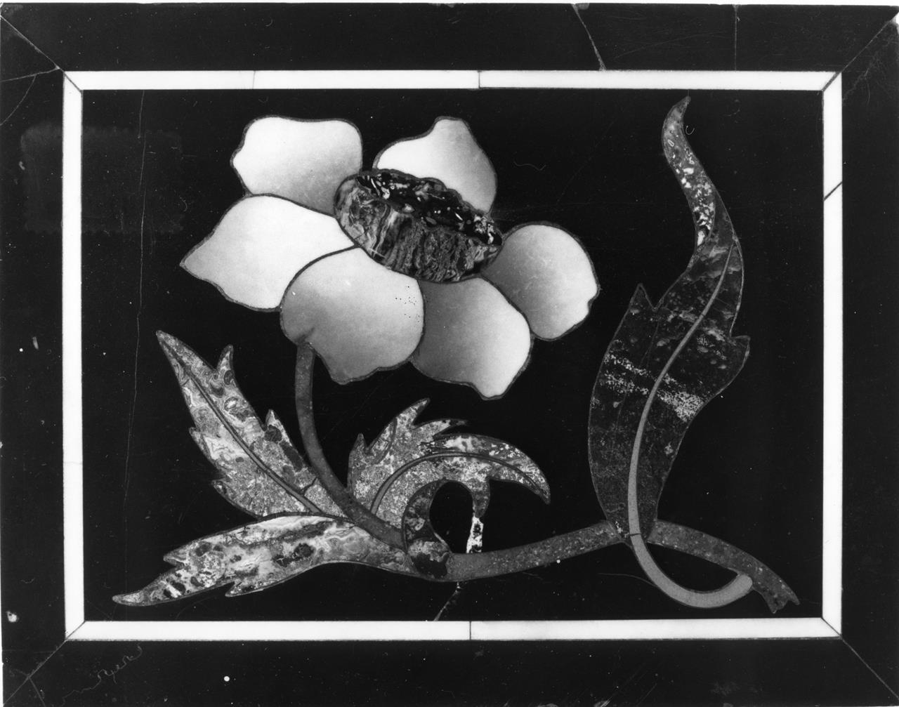 fiore (formella) - manifattura granducale (ultimo quarto XVII)