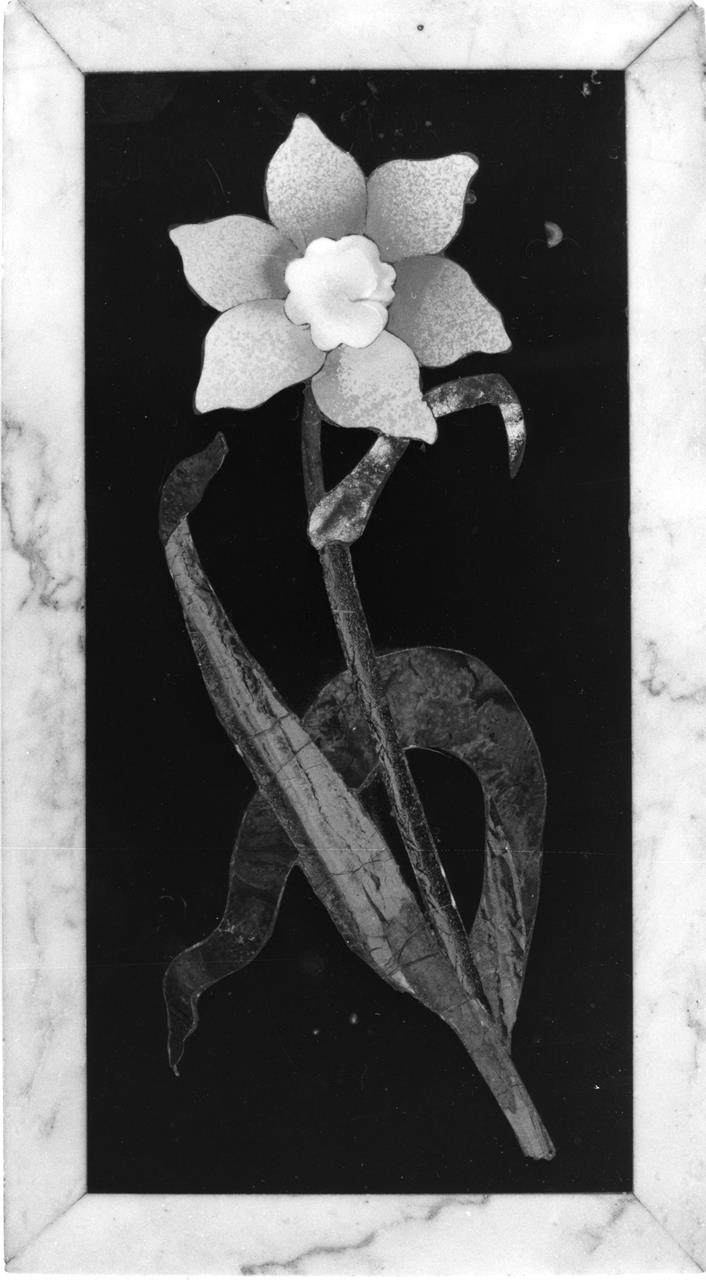 fiore (formella) - manifattura granducale (seconda metà XVII)