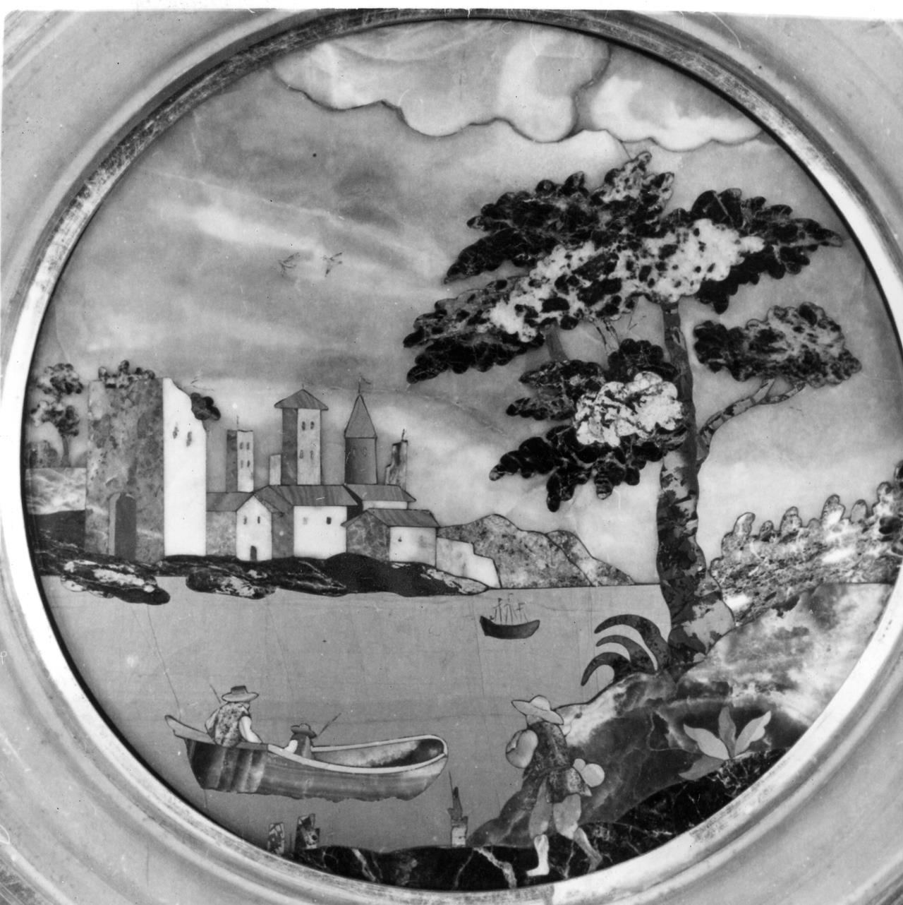 Paesaggio marino (formella) - manifattura granducale (inizio XVIII)