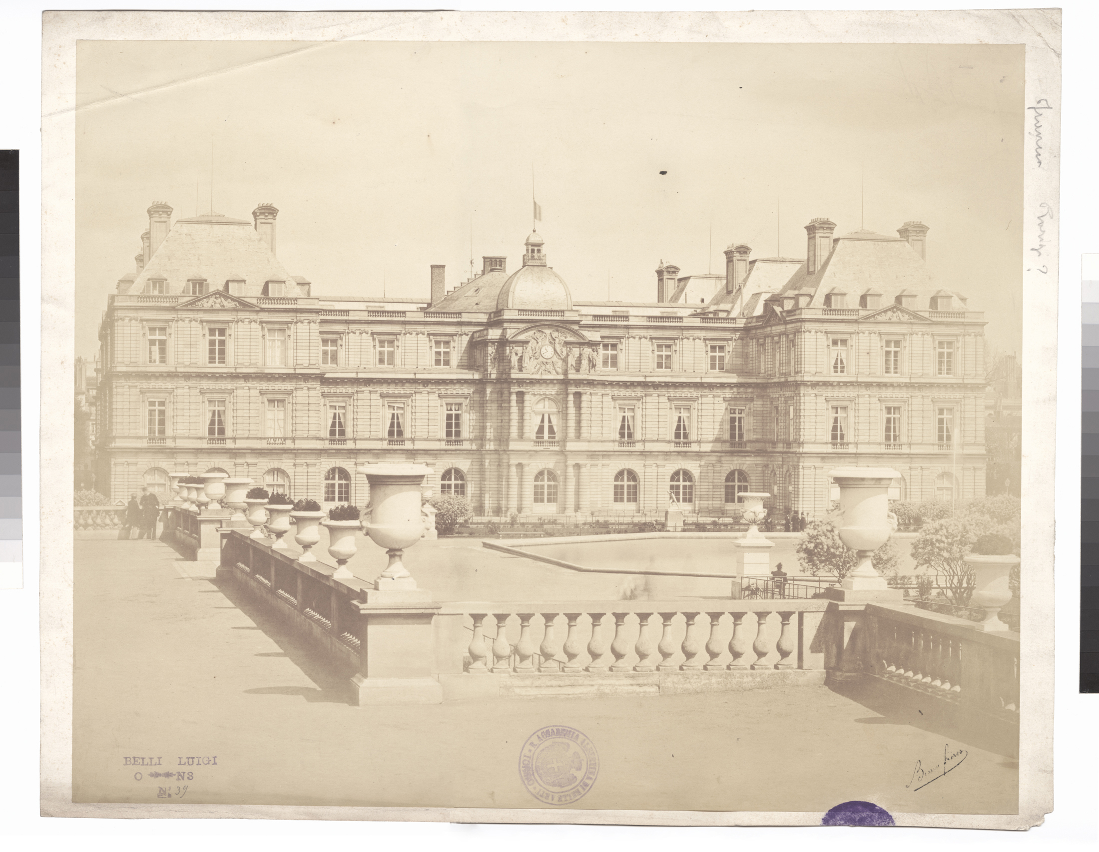 Francia - Parigi - Palazzo del Lussemburgo <Palais du Luxemburg> (positivo) di Frères Bisson (terzo quarto XIX)