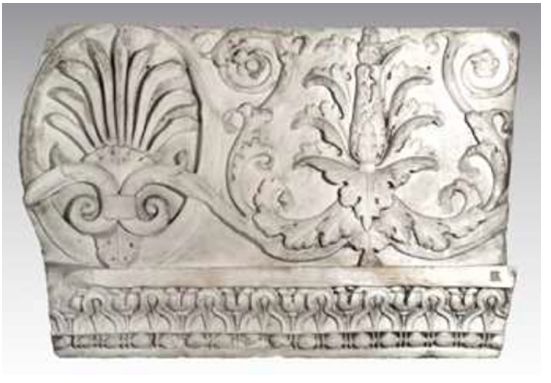 Bassorilievo con elemento vegetali, Bassorilievo decorativo (scultura/copia, opera isolata) - ambito italiano (primo quarto XX)
