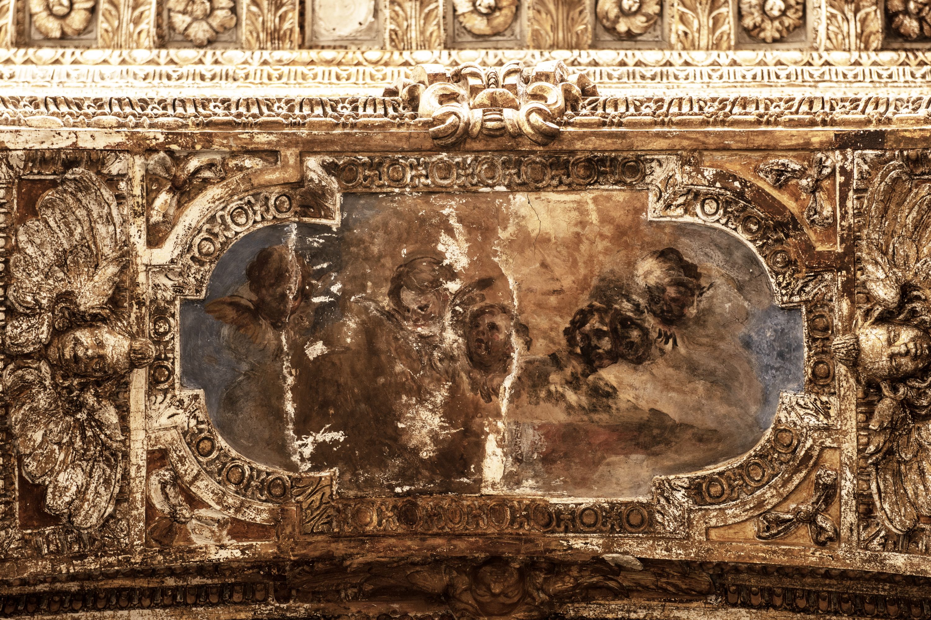 cherubini (decorazione plastico-pittorica, elemento d'insieme) di De Popoli Giacinto (attribuito) (sec. XVII)