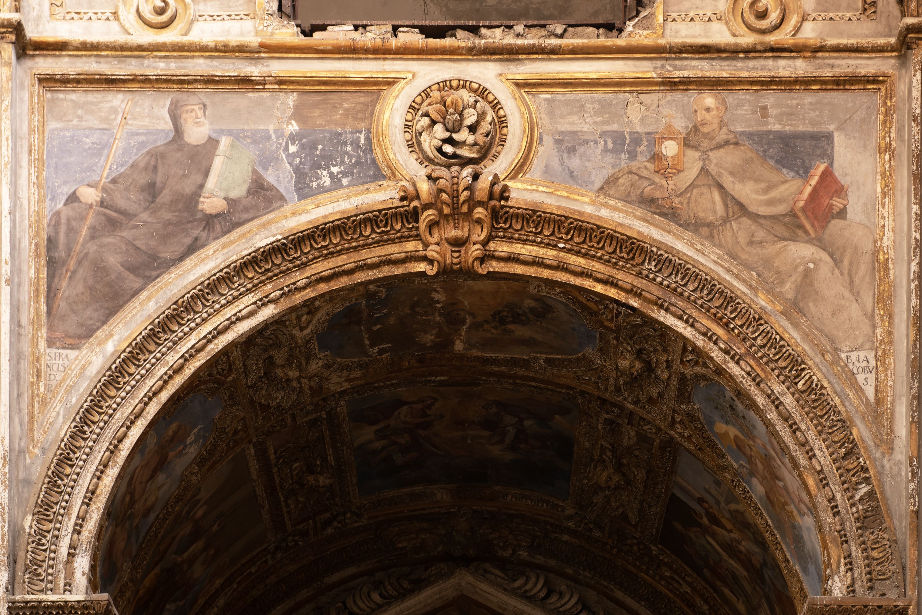 San Giacomo (decorazione plastico-pittorica) - ambito napoletano (sec. XVII)