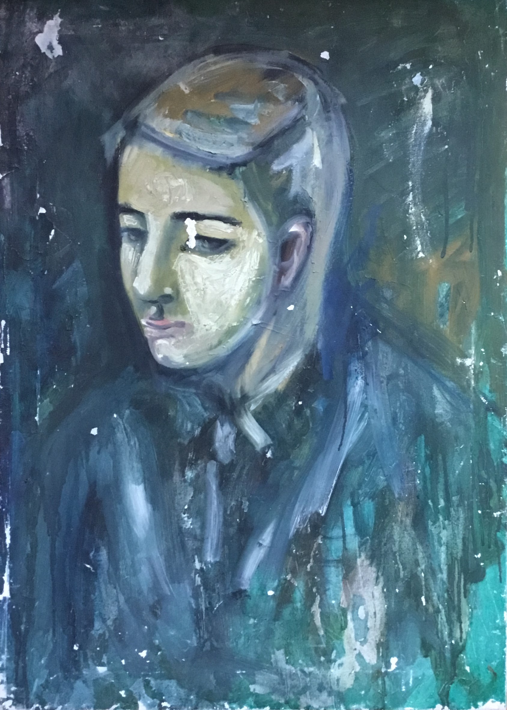 Ritratto di Stefano Casaccia, Ritratto di giovane uomo (dipinto, opera isolata) di Alice Psacaropulo (attribuito) - ambito Italia nord-orientale (seconda metà XX)