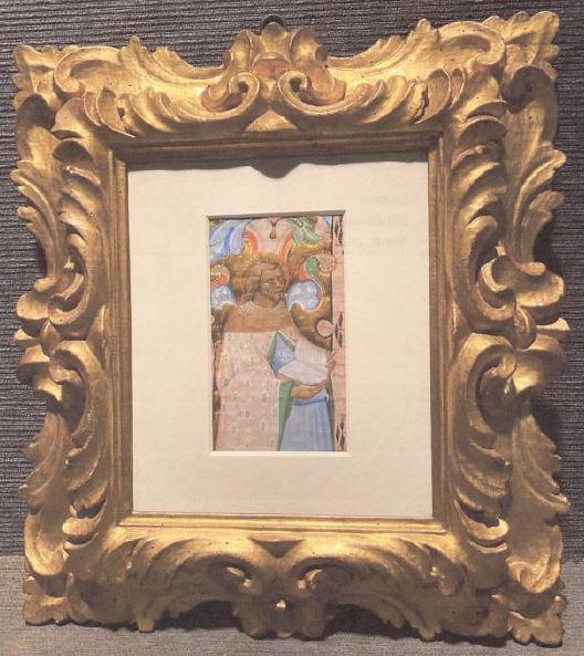 San Matteo evangelista (miniatura, frammento) di Maestro di San Michele a Murano Alias Belbello da Pavia (attribuito) (anni dieci XV)