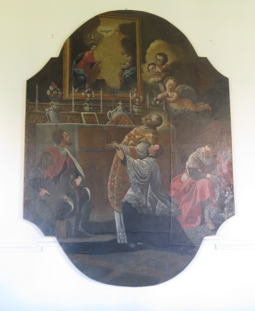 Morte di Sant'Andrea Avellino (dipinto, opera isolata) - ambito Italia meridionale (fine/ metà XVIII-XIX)