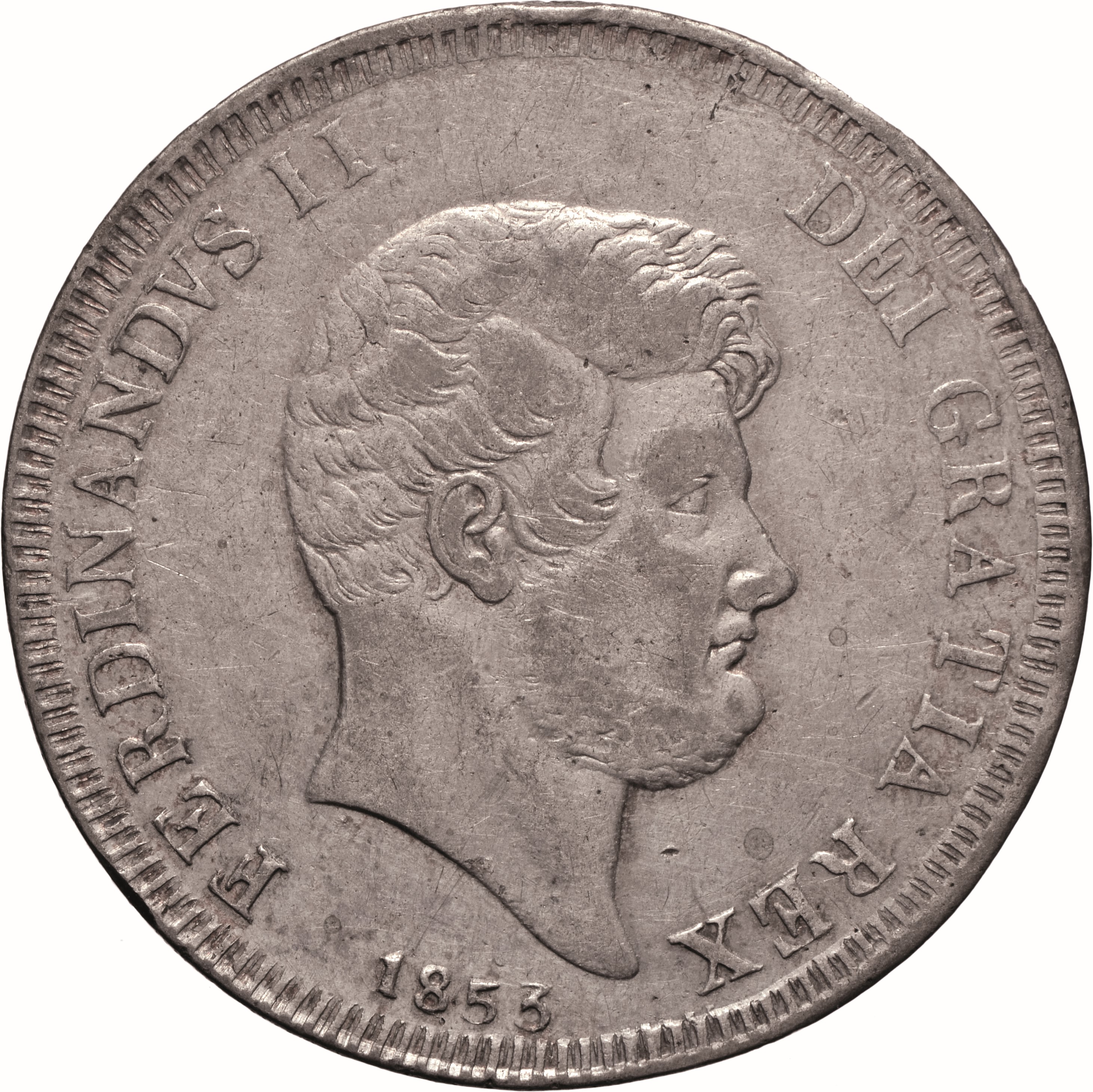 moneta - Mezza Piastra (Falsificazione d’epoca del 1853) (SECOLI/ XIX)