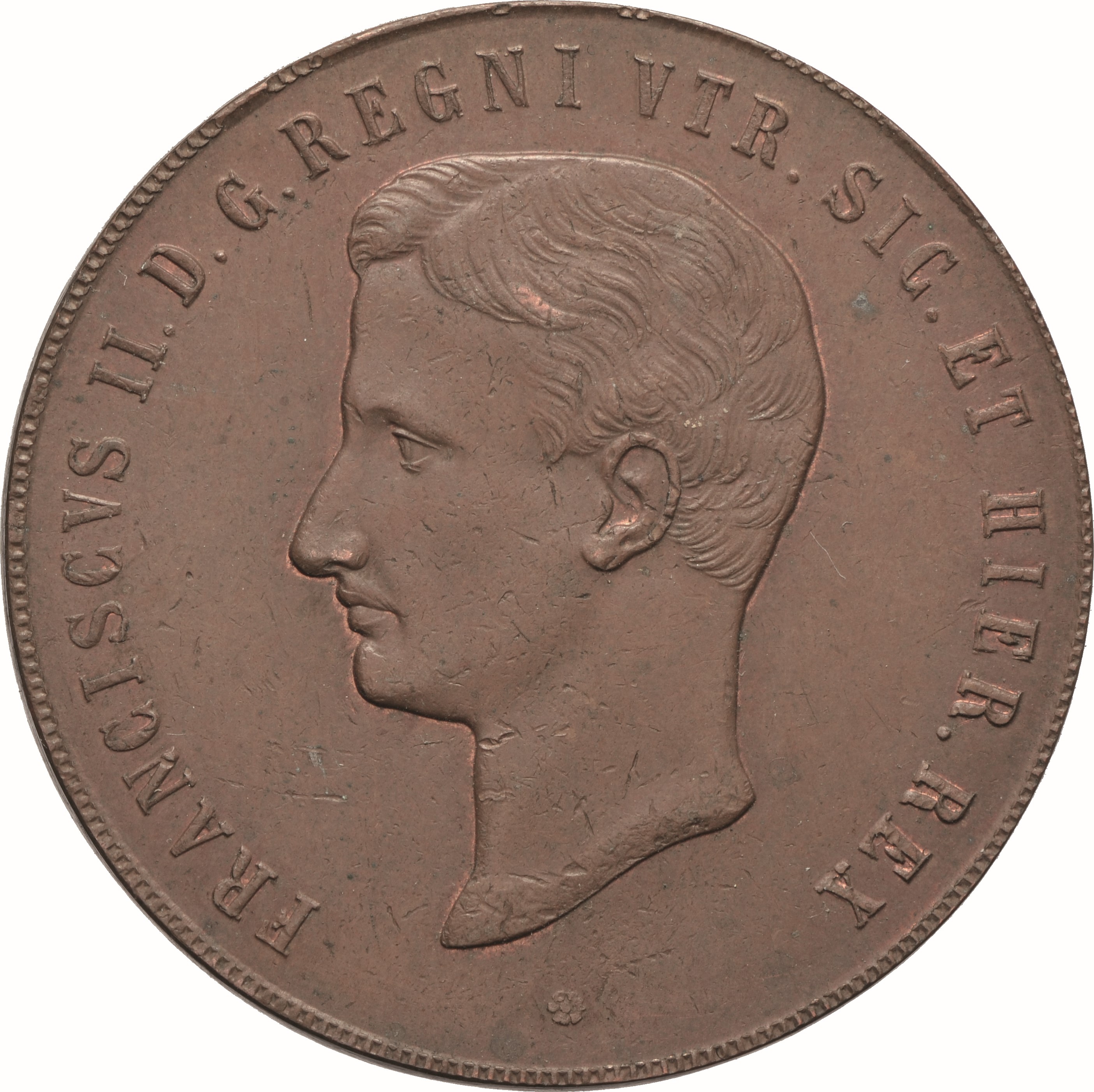 moneta - Prova unifacie del dritto del 10 Tornesi (SECOLI/ XIX)