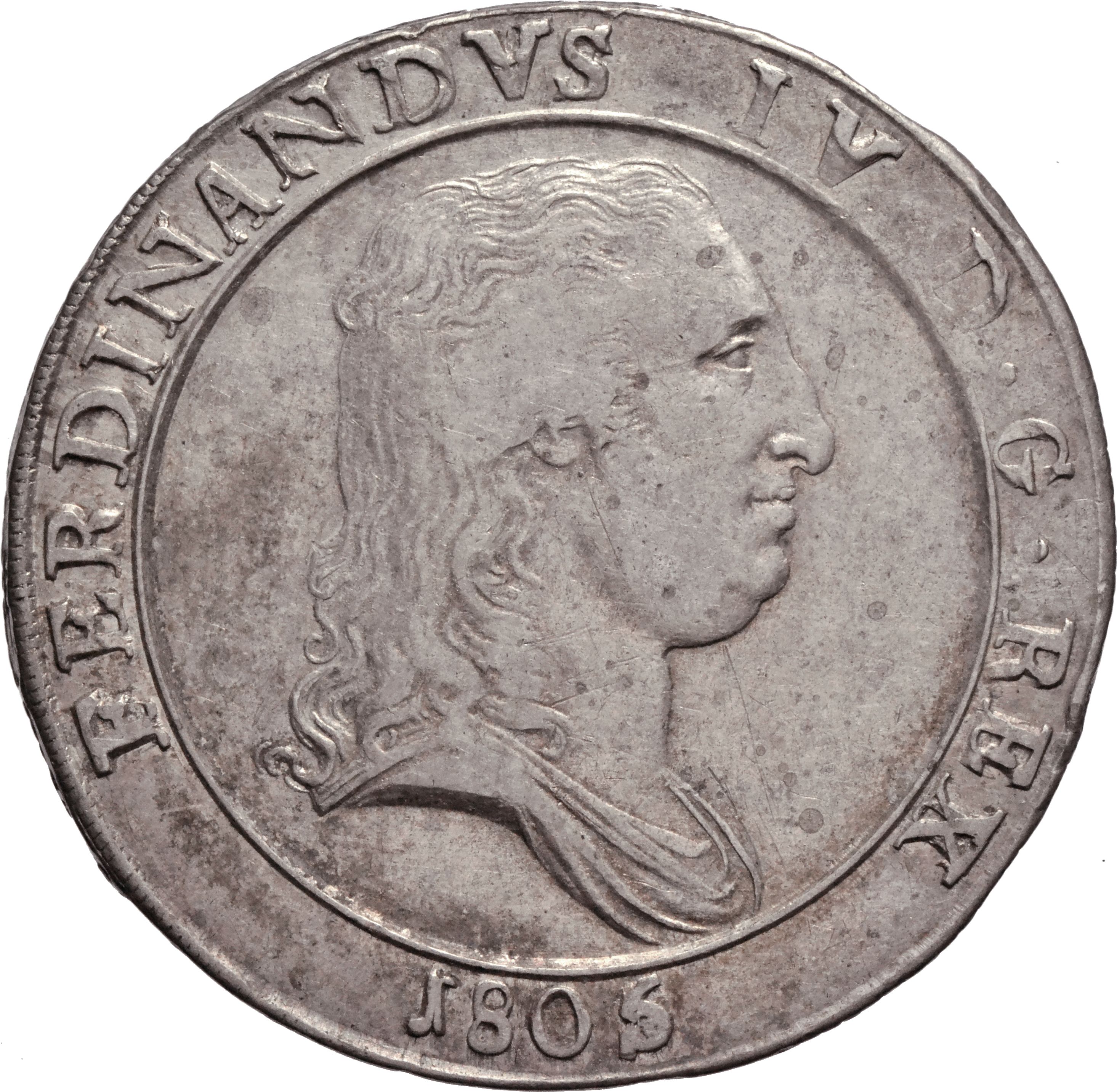 moneta - Piastra da 120 Grana (inizio SECOLI/ XIX)