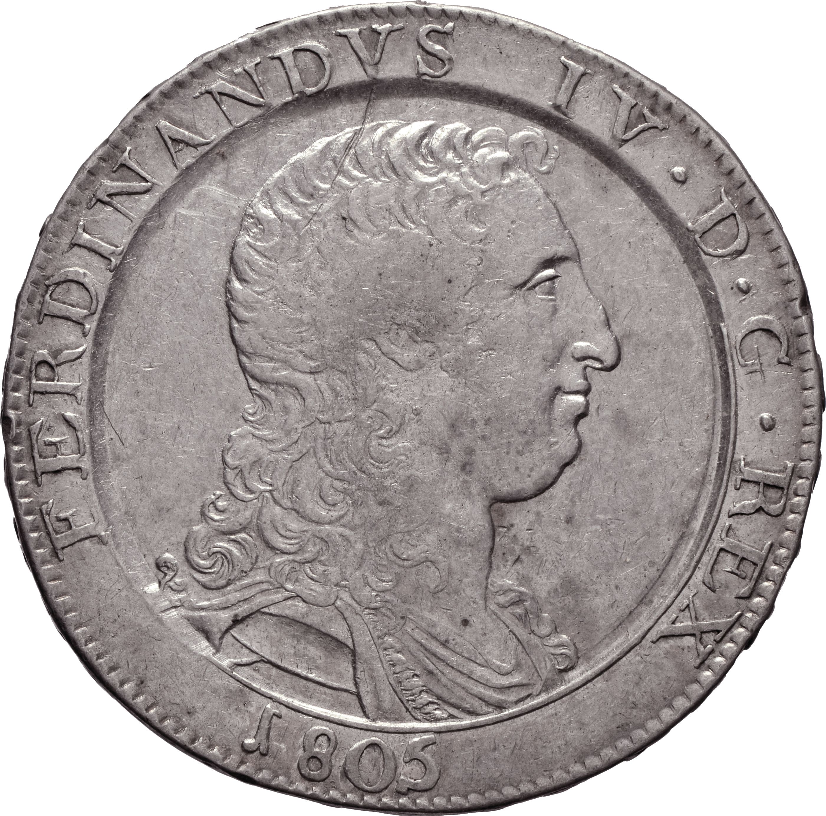 moneta - Piastra da 120 Grana (inizio SECOLI/ XIX)