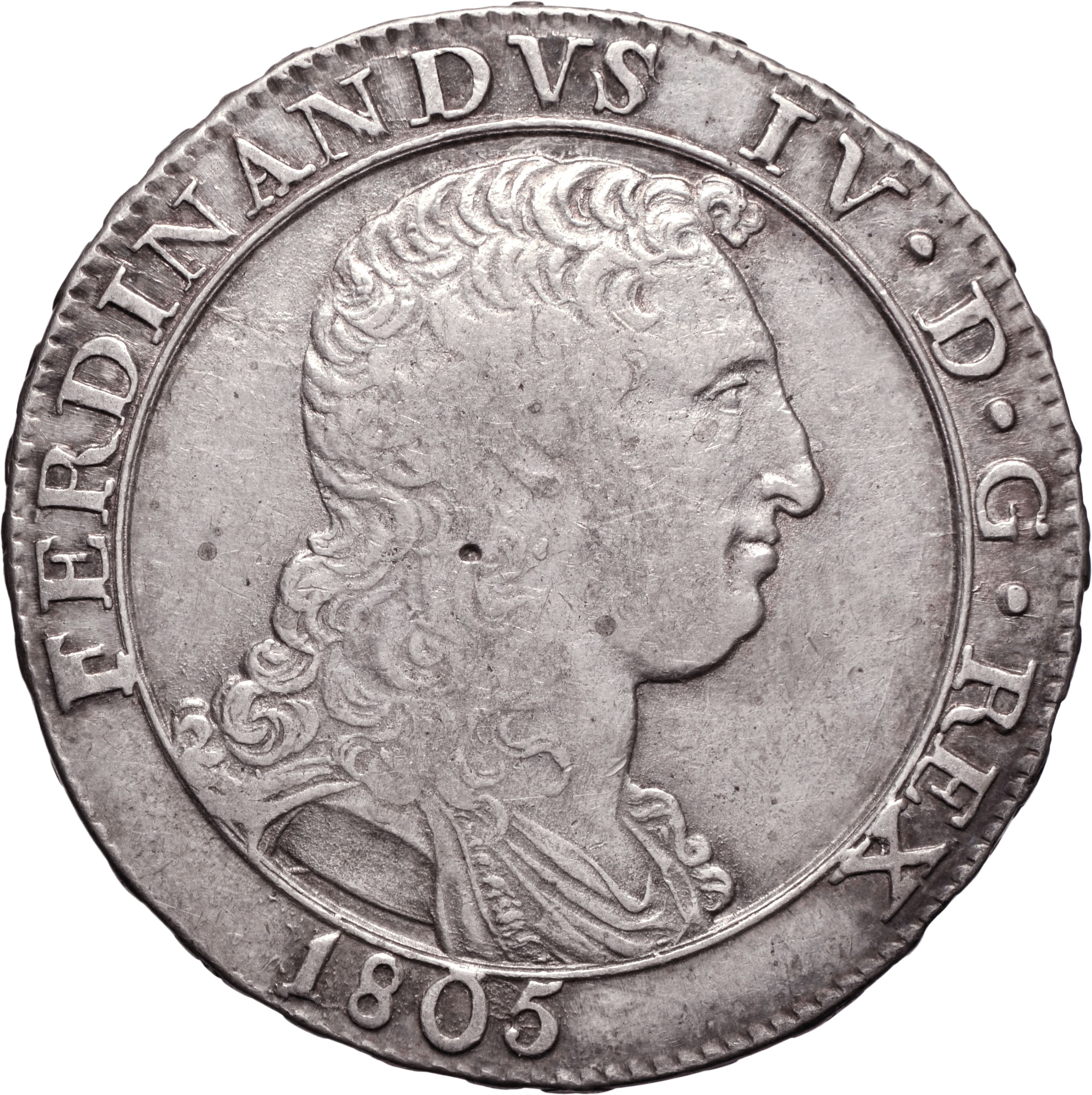 moneta - Piastra da 120 Grana (inizio SECOLI/ XIX)