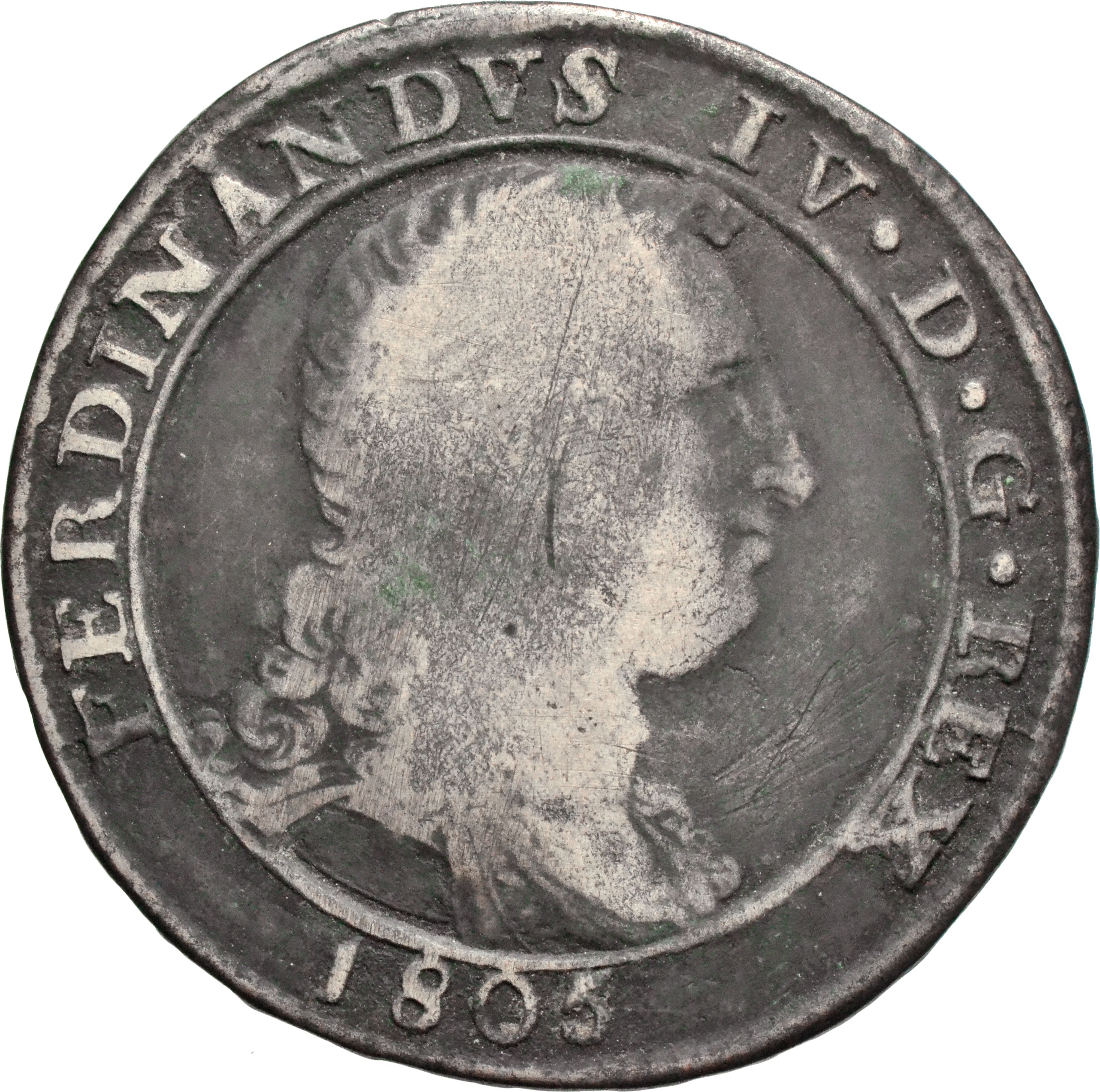 moneta - Piastra da 120 Grana (inizio SECOLI/ XIX)