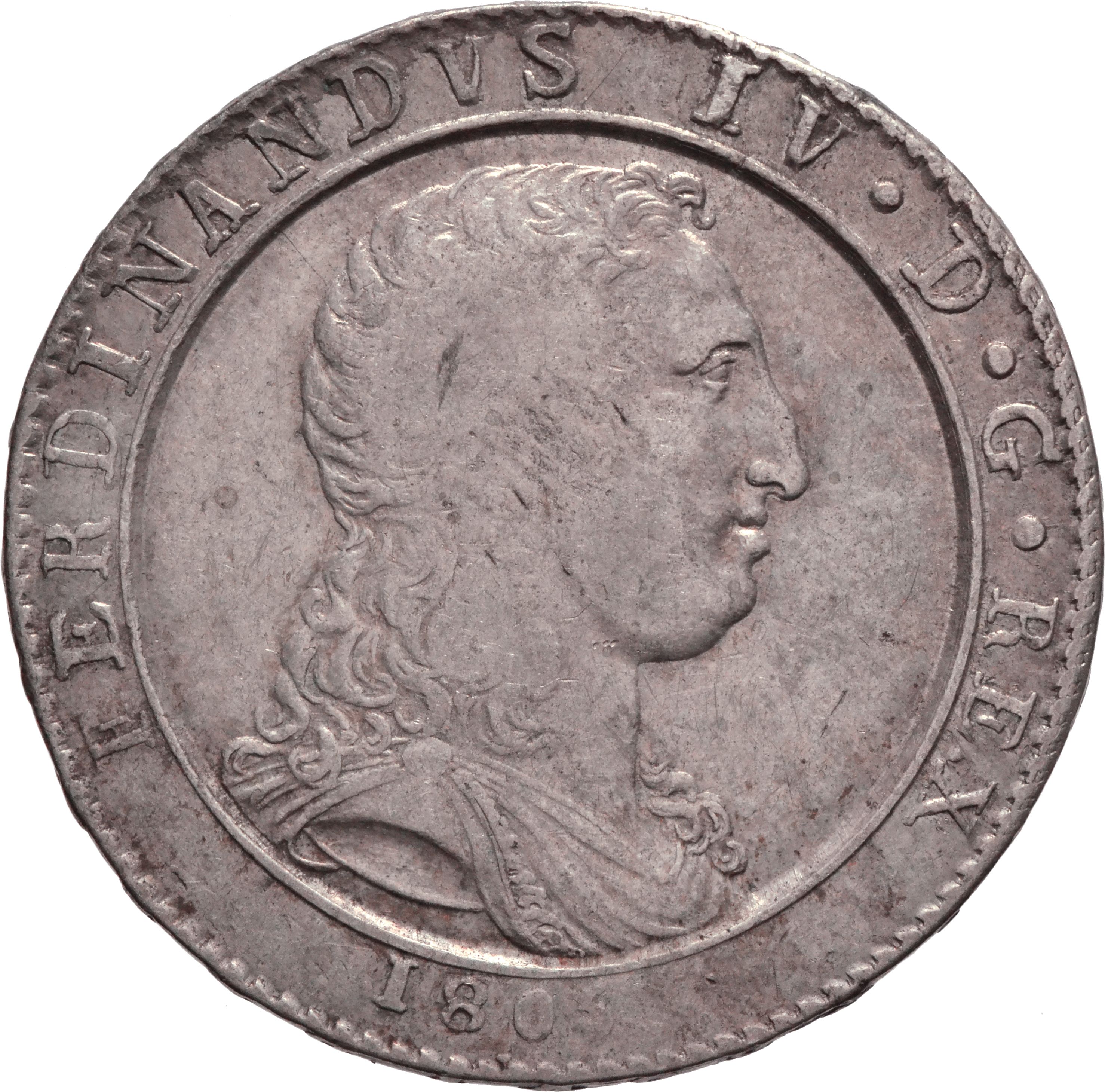 moneta - Mezza Piastra da 60 Grana (inizio SECOLI/ XIX)