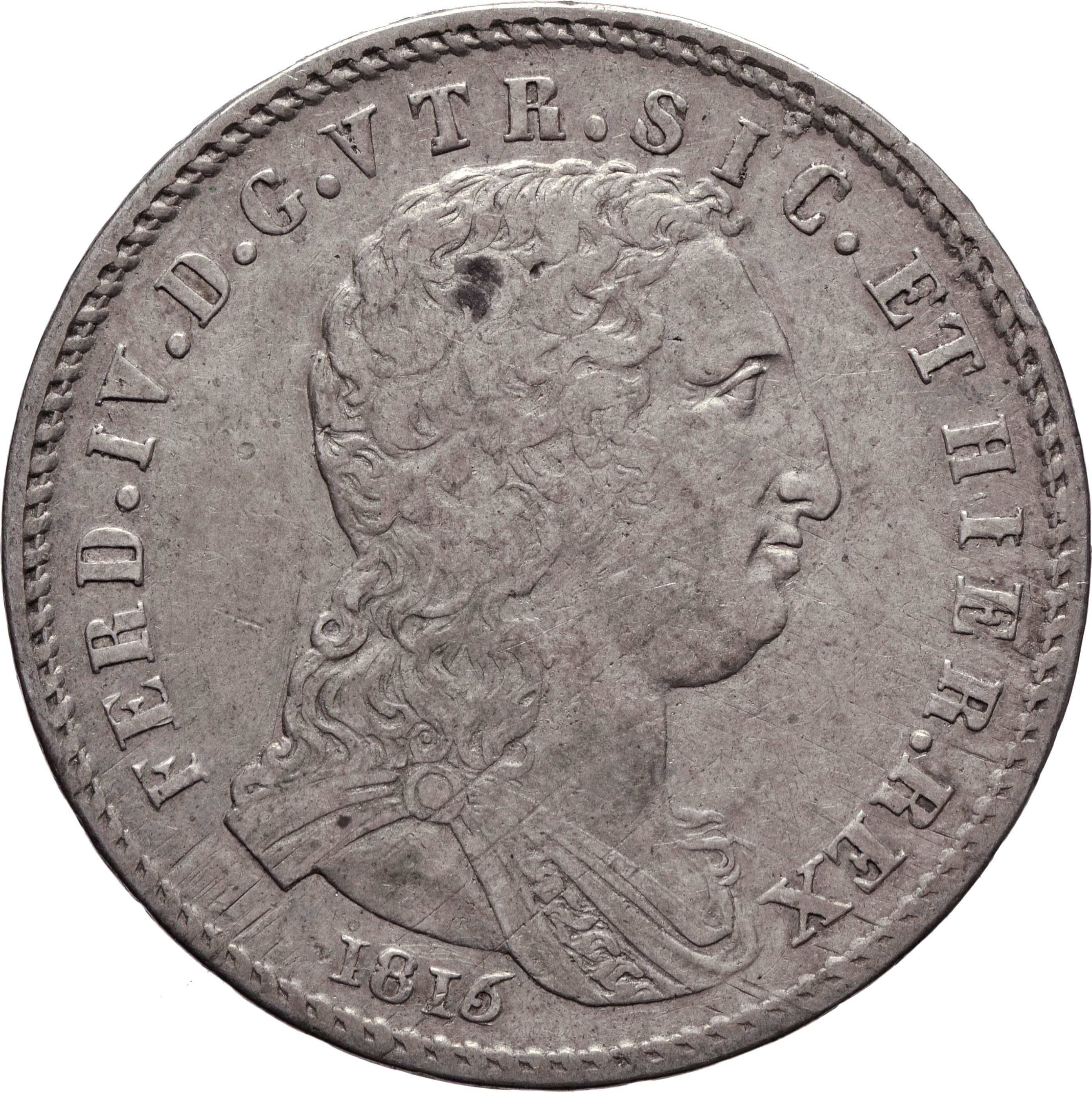 moneta - Mezza Piastra da 60 Grana (anni dieci SECOLI/ XIX)