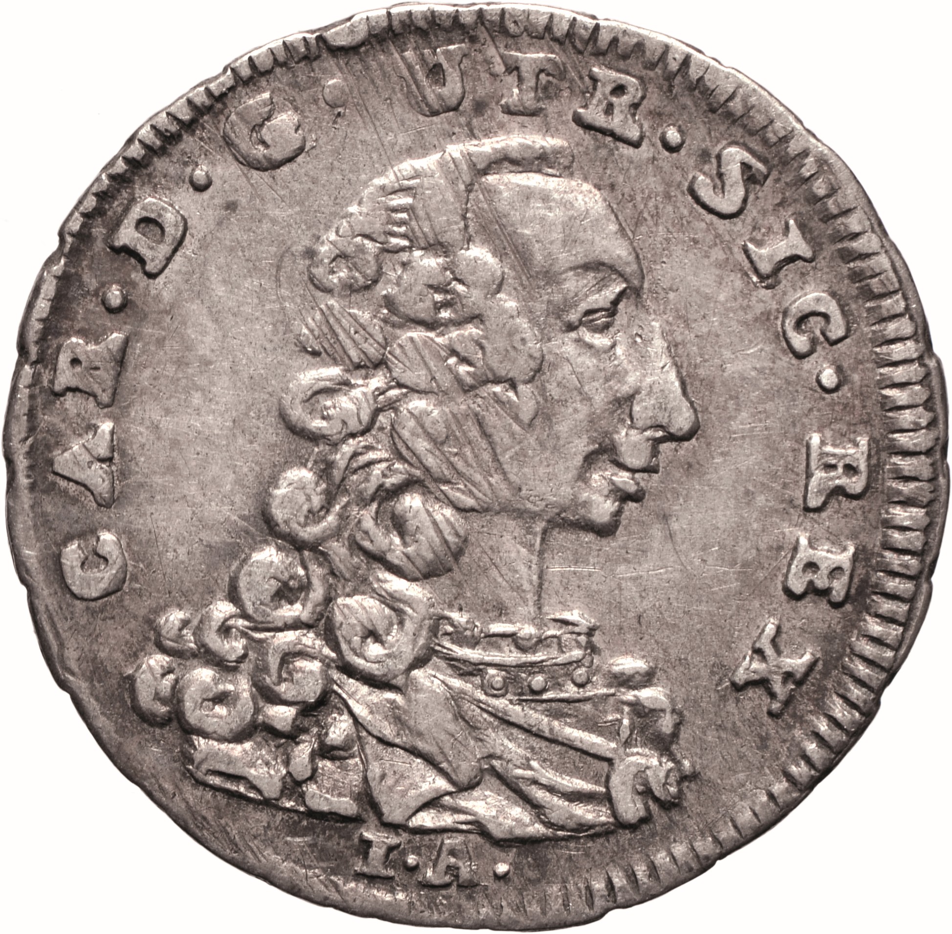 moneta - Mezzo Carlino da 5 Grana (SECOLI/ XVIII)