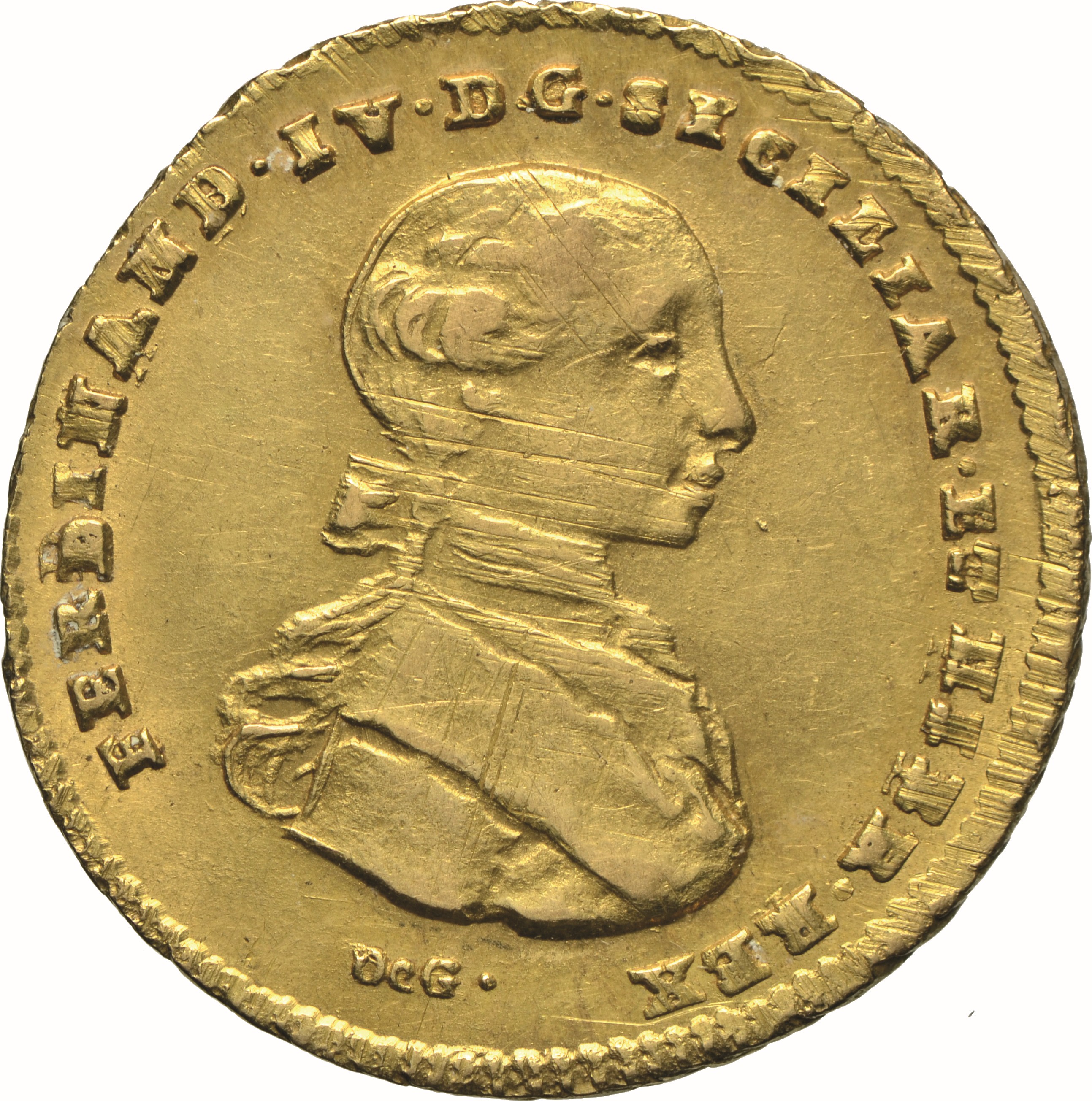 moneta - Doppia da 4 Ducati (SECOLI/ XVIII)