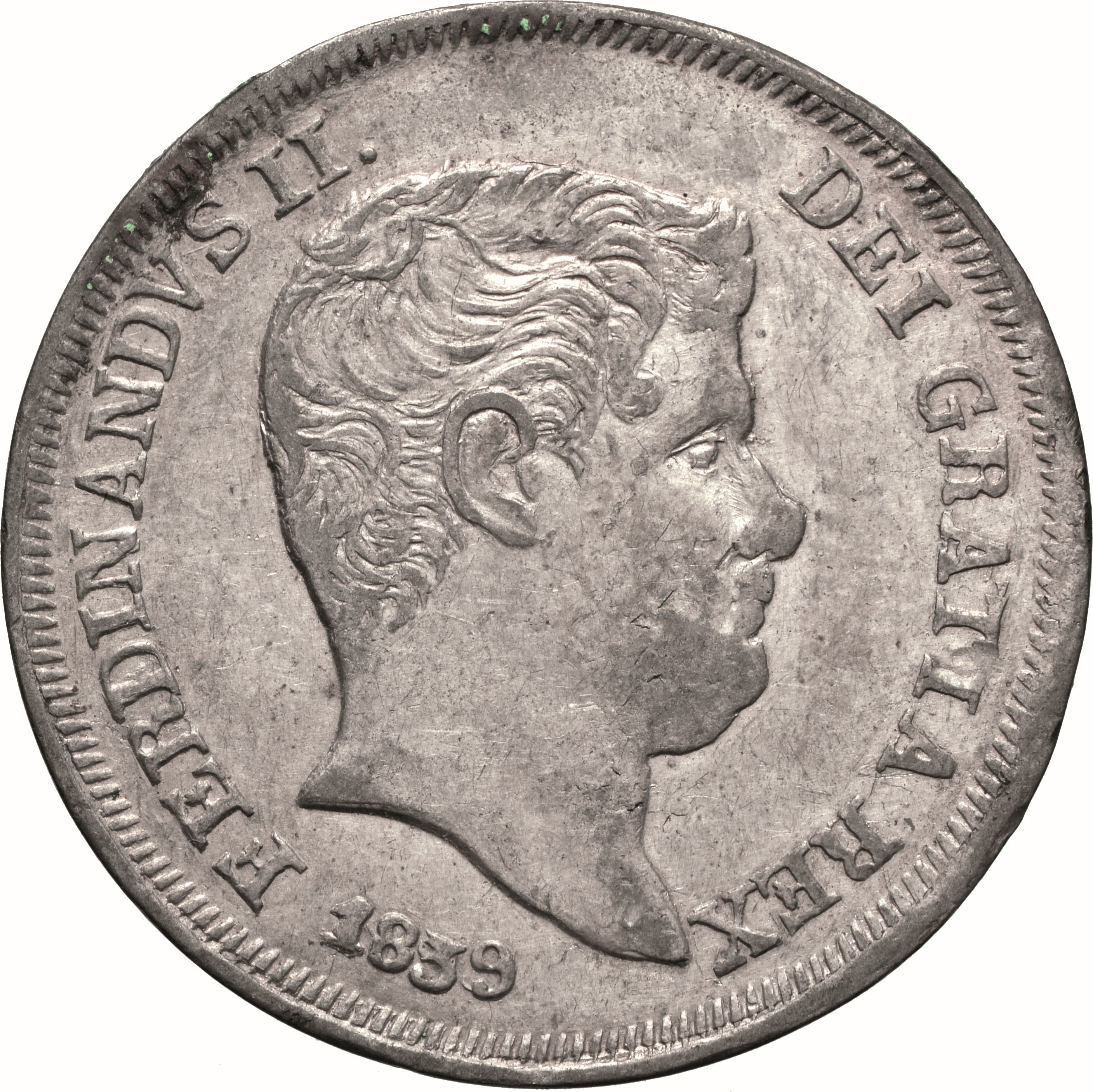 moneta - Falsificazione d’epoca della Mezza Piastra del 1839 (SECOLI/ XIX)