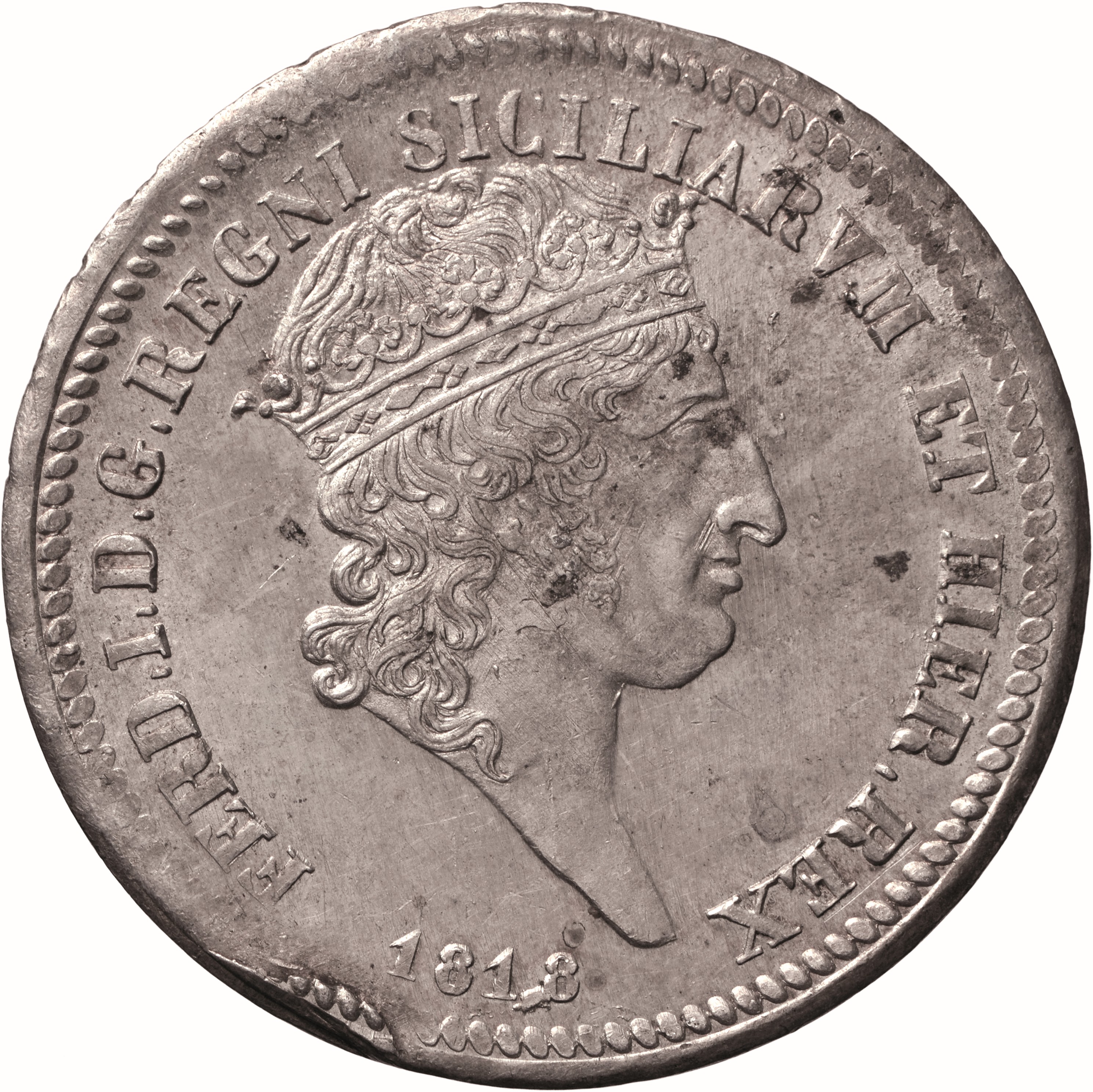 moneta - Mezza Piastra da 60 Grana (SECOLI/ XIX)