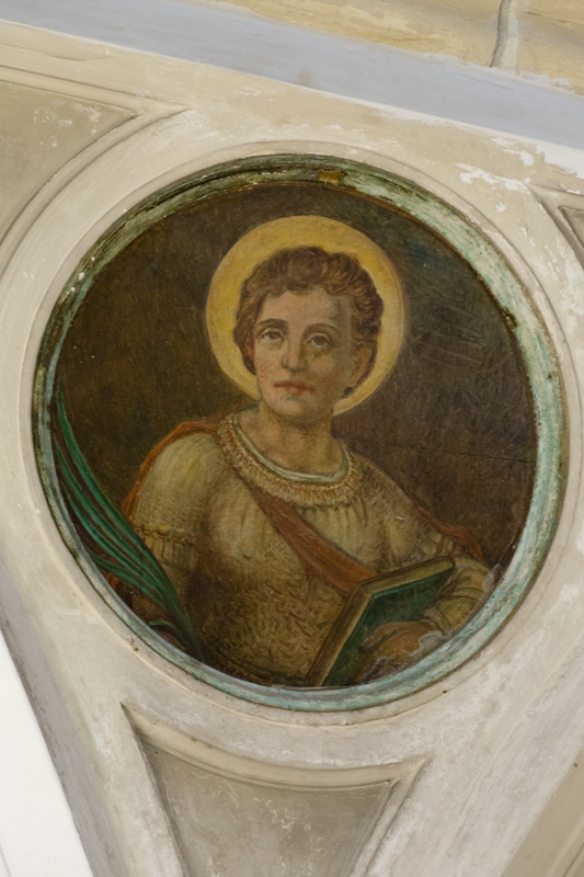 santo martire (dipinto, complesso decorativo) di Scano Battista (bottega) (XX)