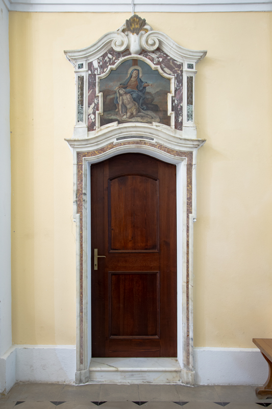 soggetto assente (mostra di porta, complesso decorativo) - bottega lombarda (ultimo quarto XVIII)