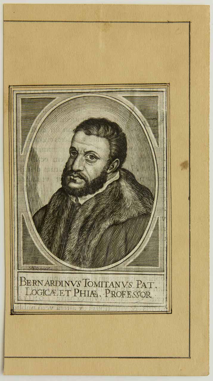 Ritratto di Bernardino Tomitano (stampa smarginata) di David Jérome - ambito italiano (sec. XVIII)