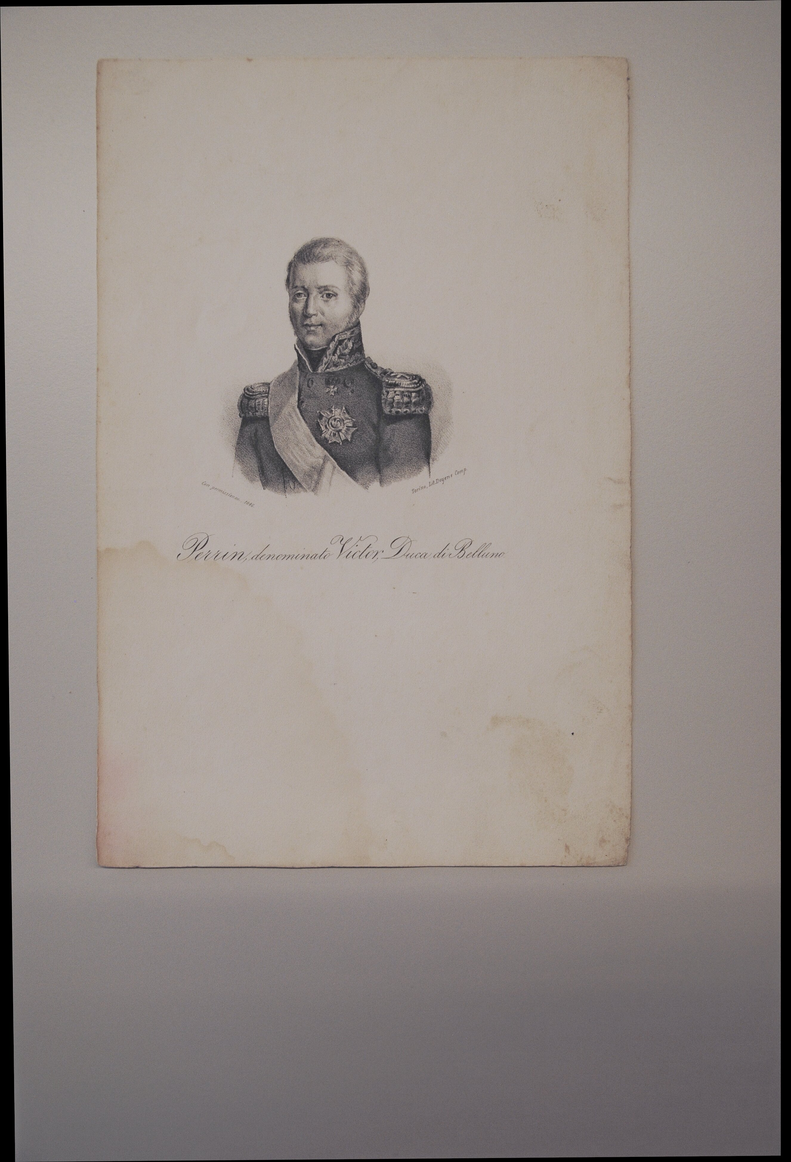 Ritratto di Claude-Victor Perrin detto Victor, duca di Belluno (stampa smarginata) - ambito piemontese (sec. XIX)