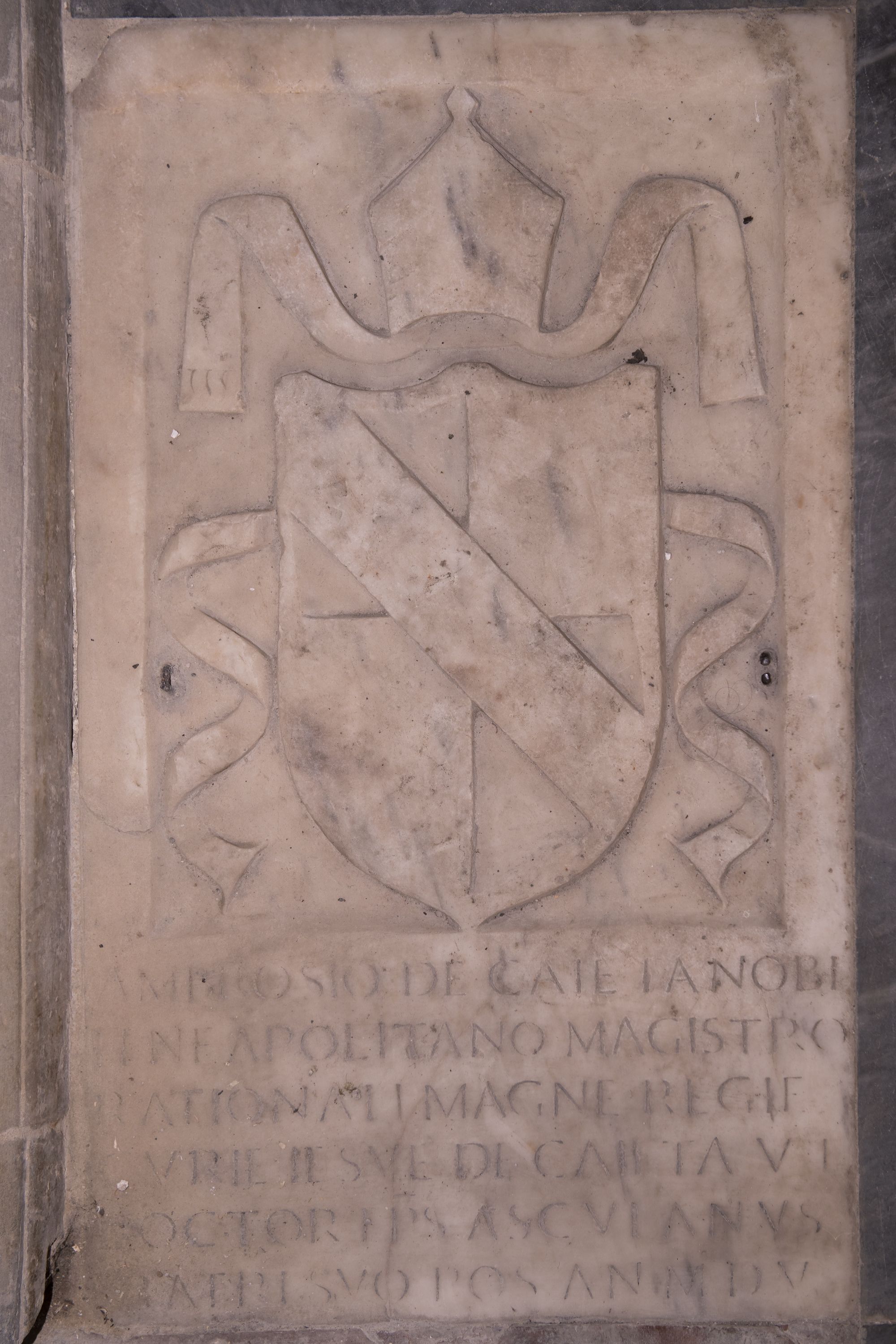 lastra tombale - bottega napoletana (sec. XVI)