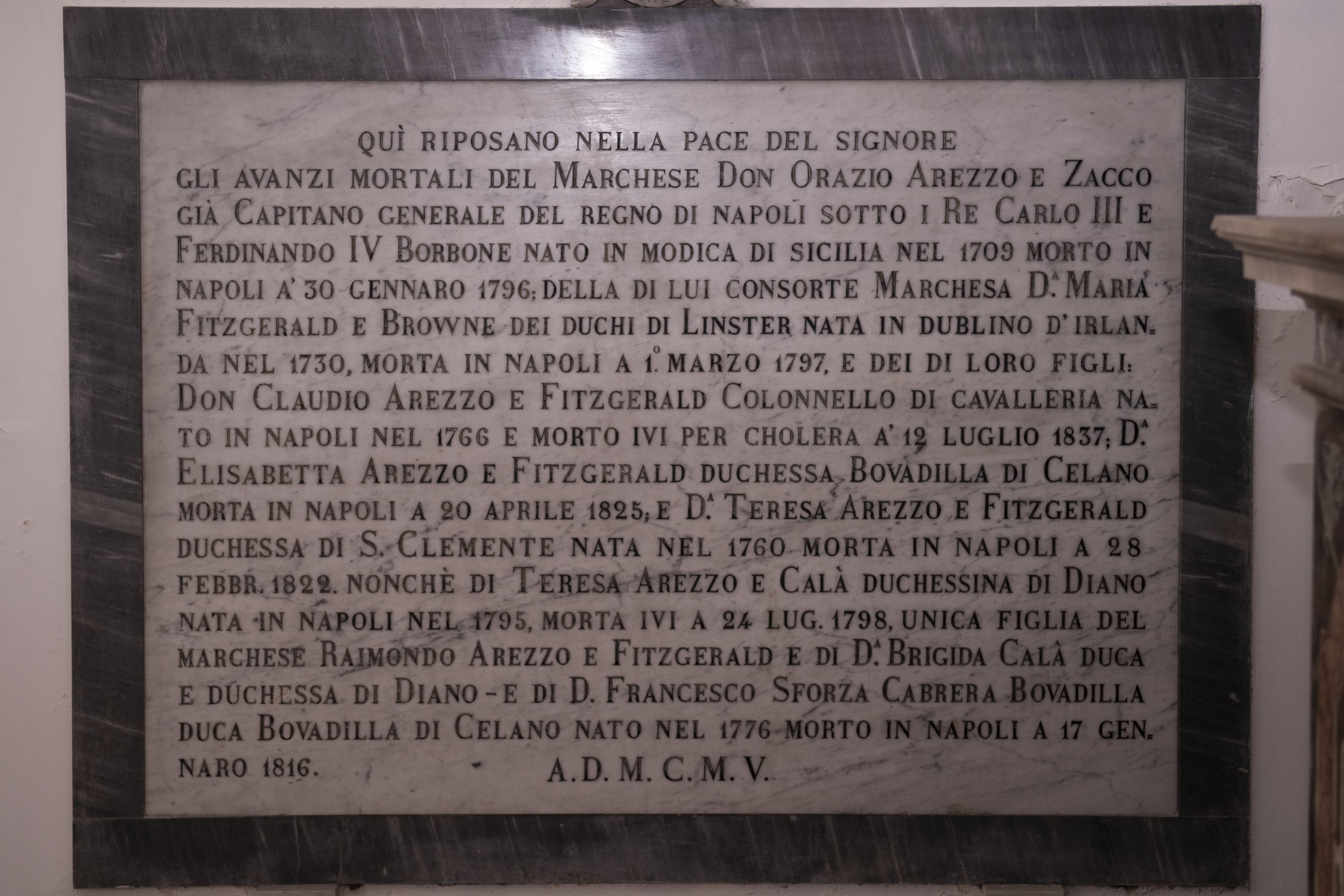 lapide commemorativa - bottega napoletana (inizio sec. XX)