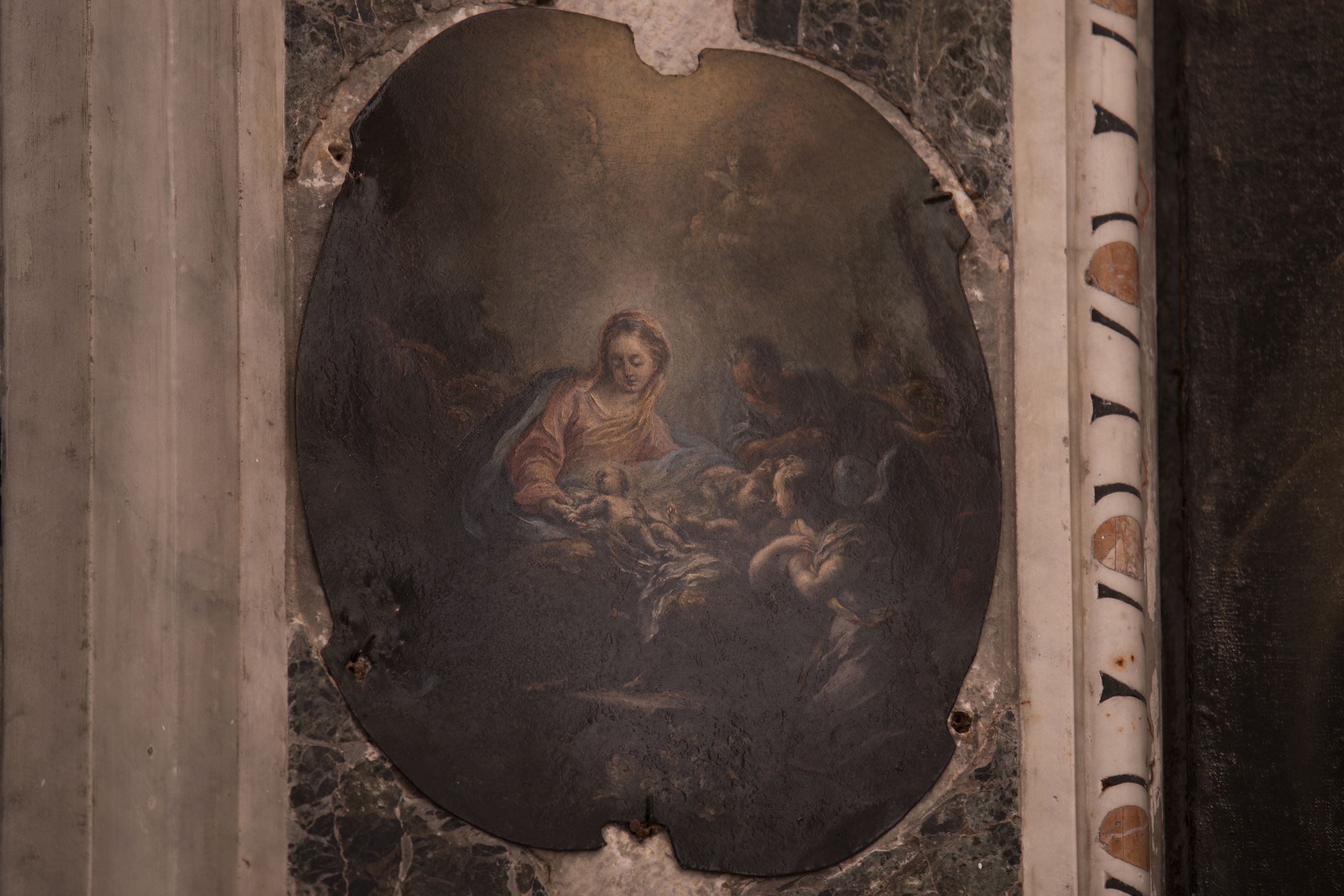 natività di Gesù (dipinto) di Del Po Giacomo (sec. XVIII)