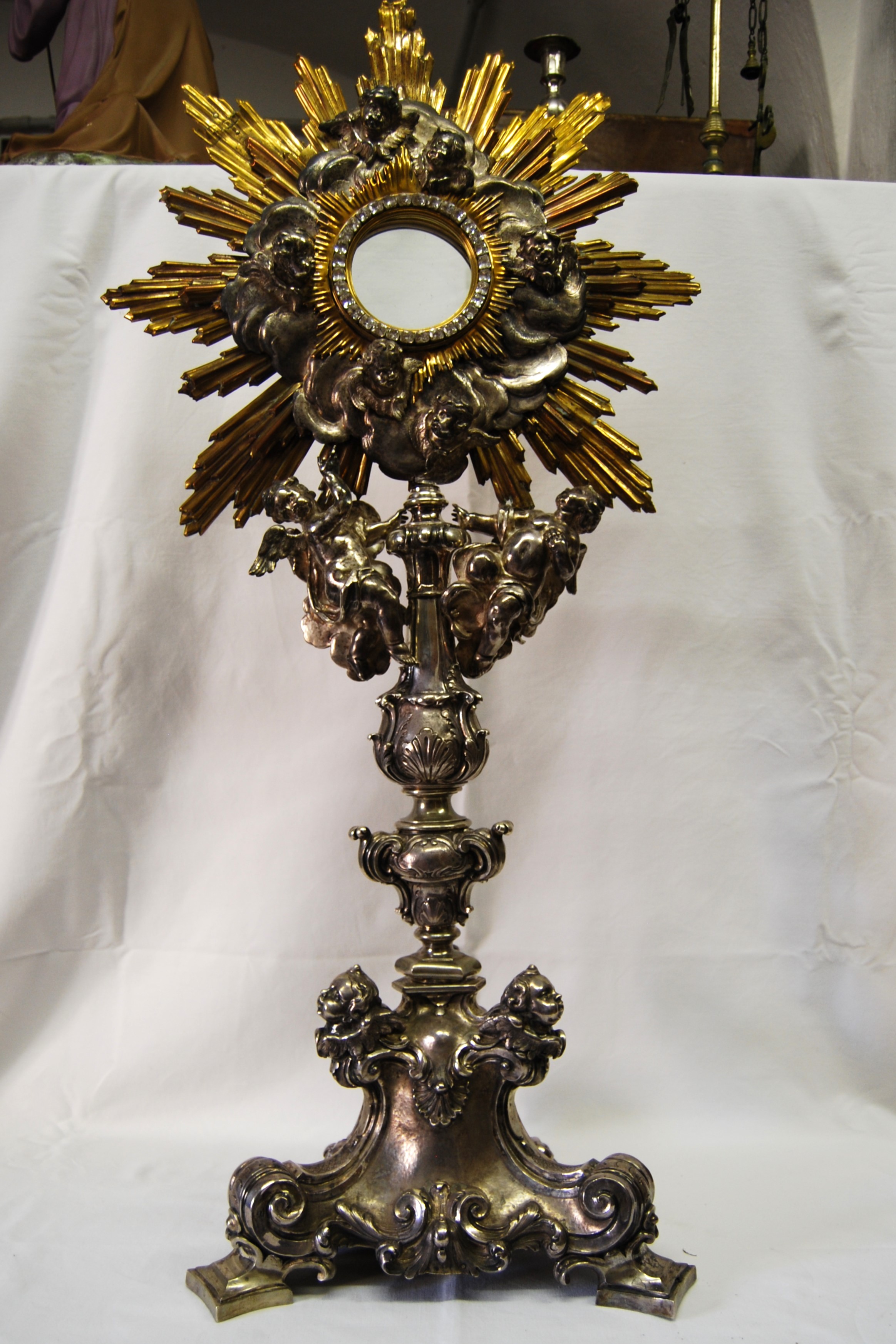 ostensorio - a raggiera - bottega italiana (fine XVIII)