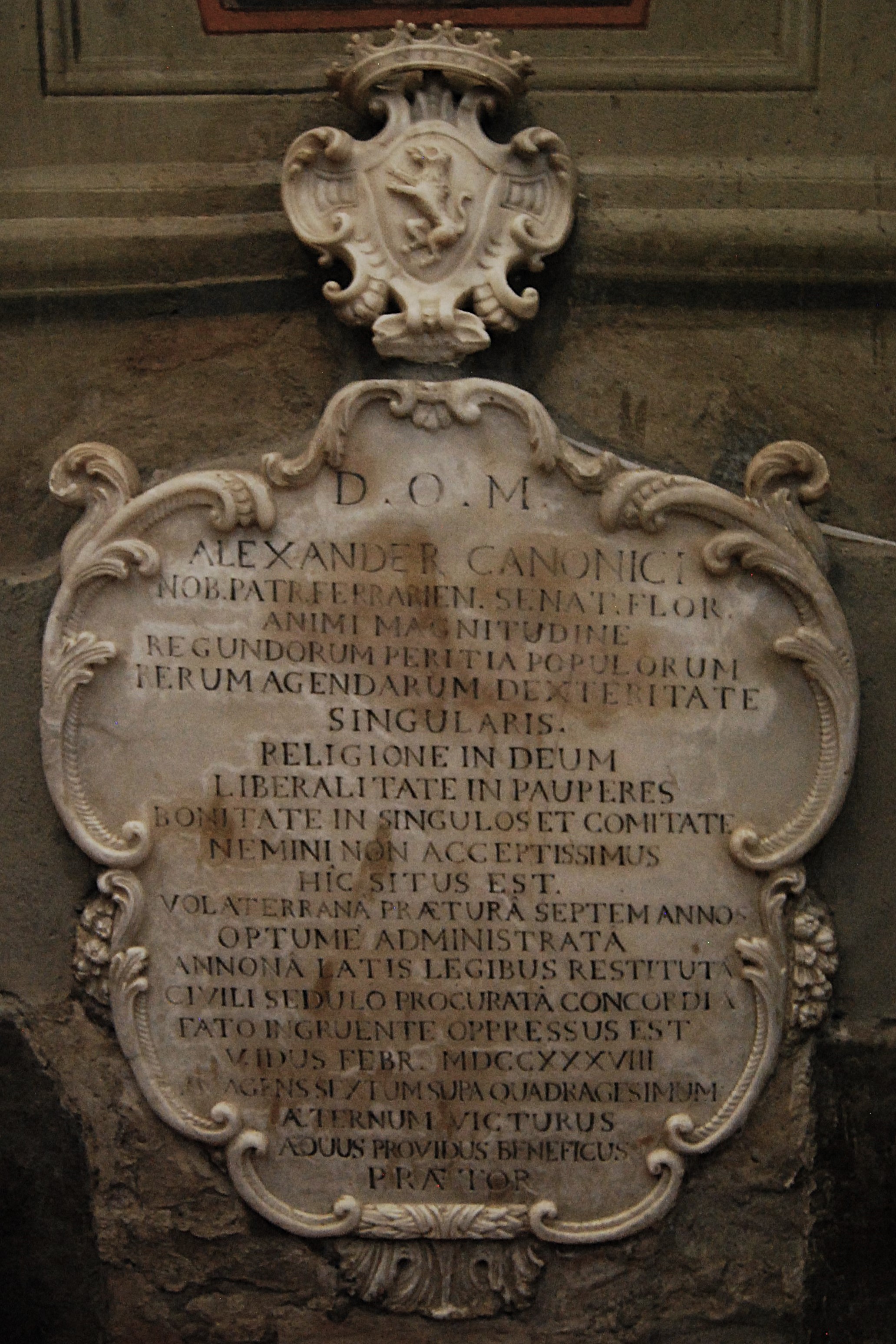 lapide - bottega volterrana (XVIII)