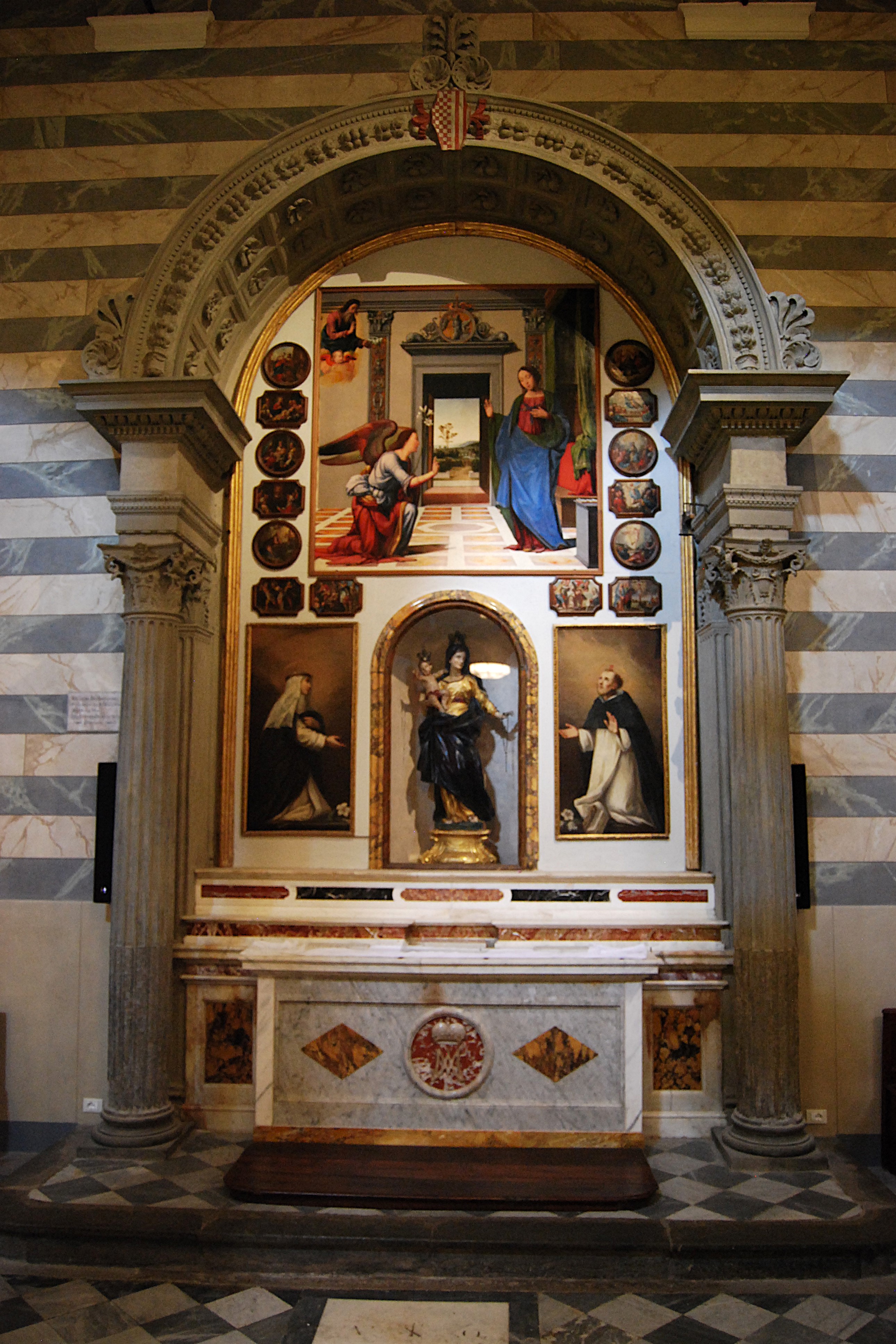 altare della Santissima Annunziata, altare (altare) - bottega italiana (ultimo quarto XVI)