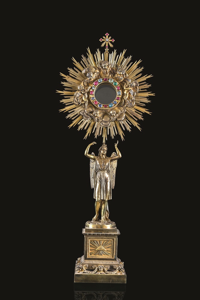 ostensorio - a raggiera di Cappelletti Luigi (attribuito), Borgognoni Filippo (attribuito) - bottega romana (secondo quarto XIX)