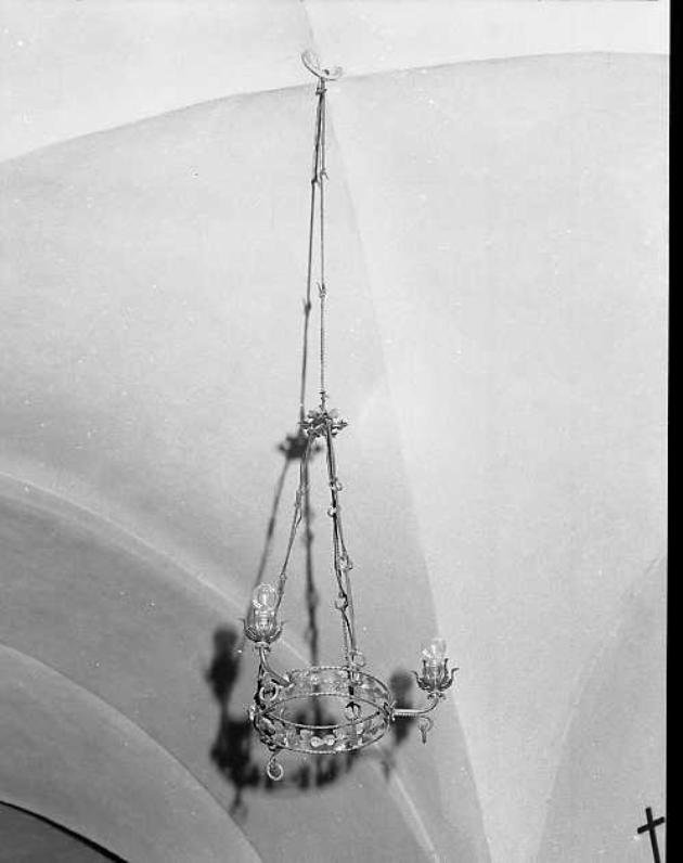 lampadario - bottega volterrana (prima metà sec. XX)