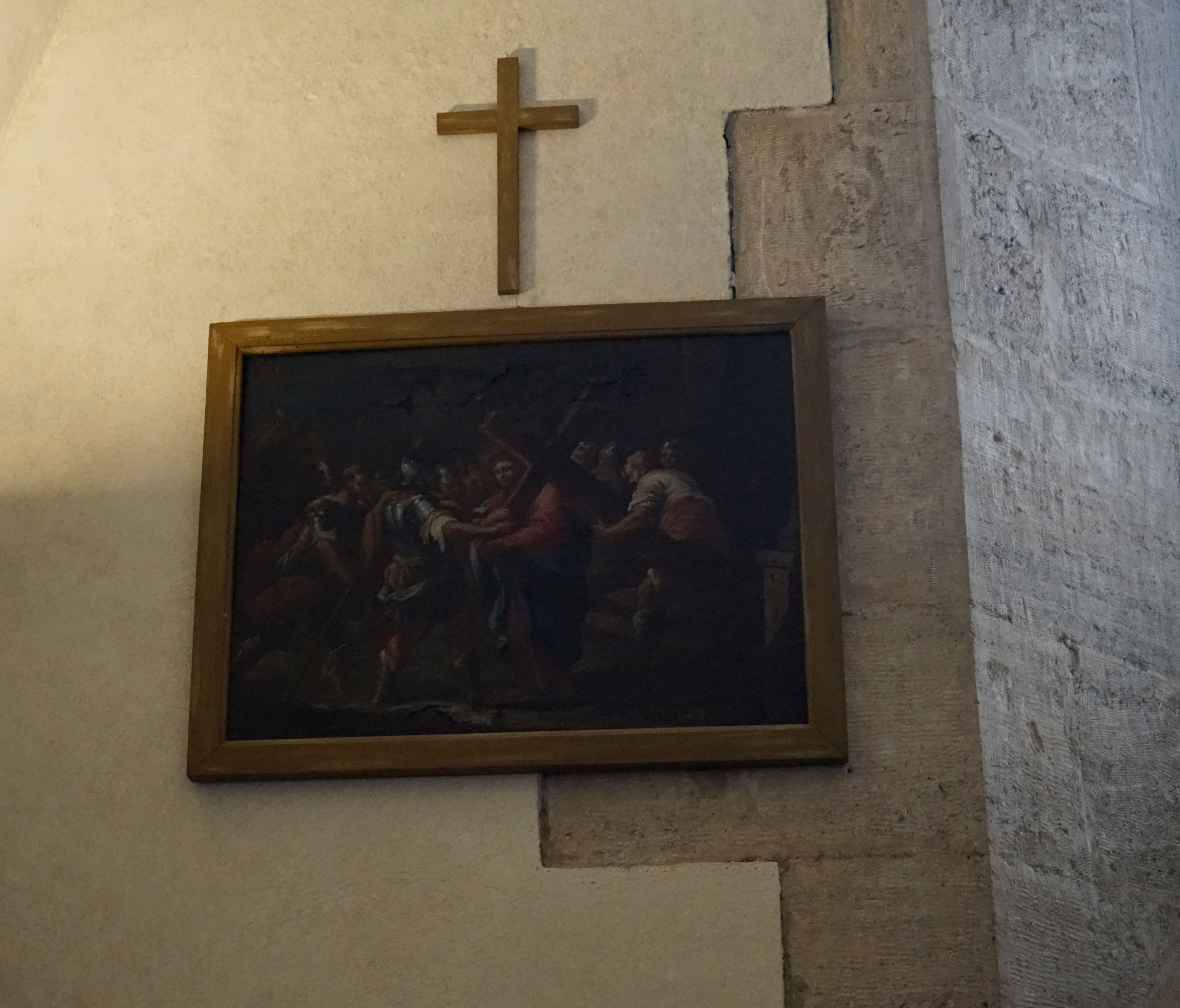 stazione II: Gesù caricato della croce (dipinto) - ambito italiano (sec. XVIII)