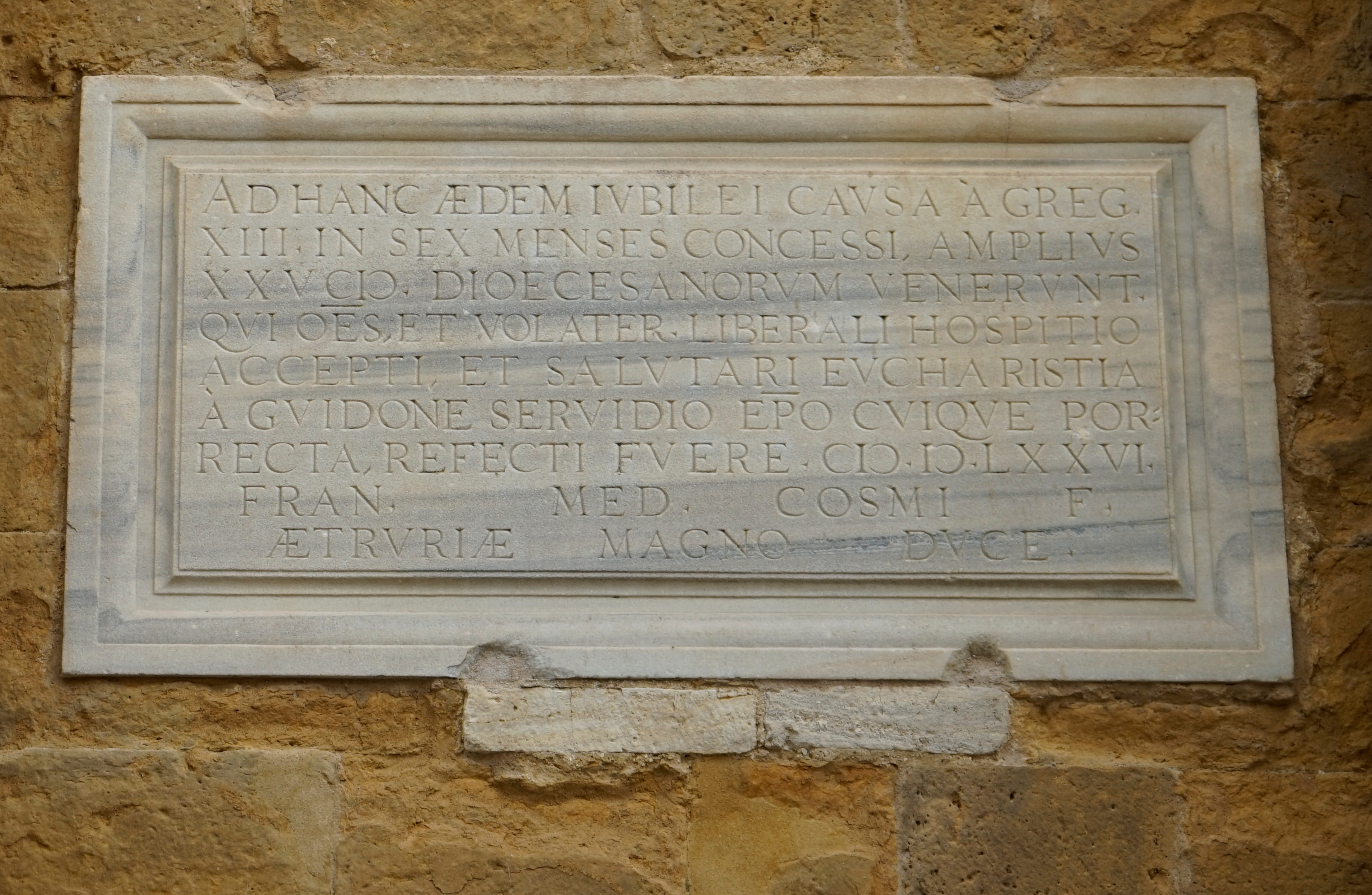 lapide commemorativa - bottega volterrana (sec. XVI)