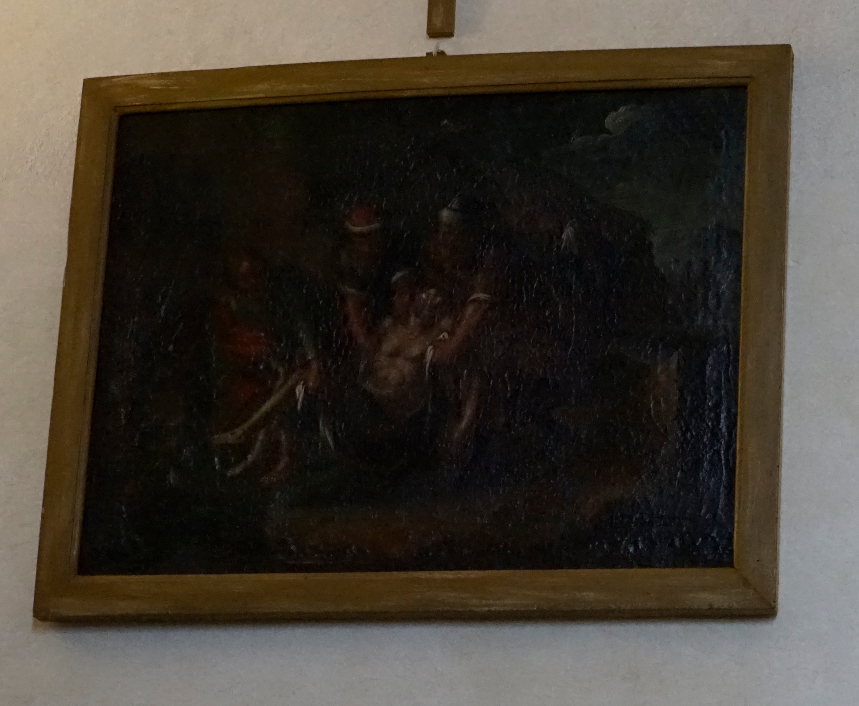 stazione XIV: Gesù deposto nel sepolcro (dipinto) - ambito italiano (sec. XVIII)