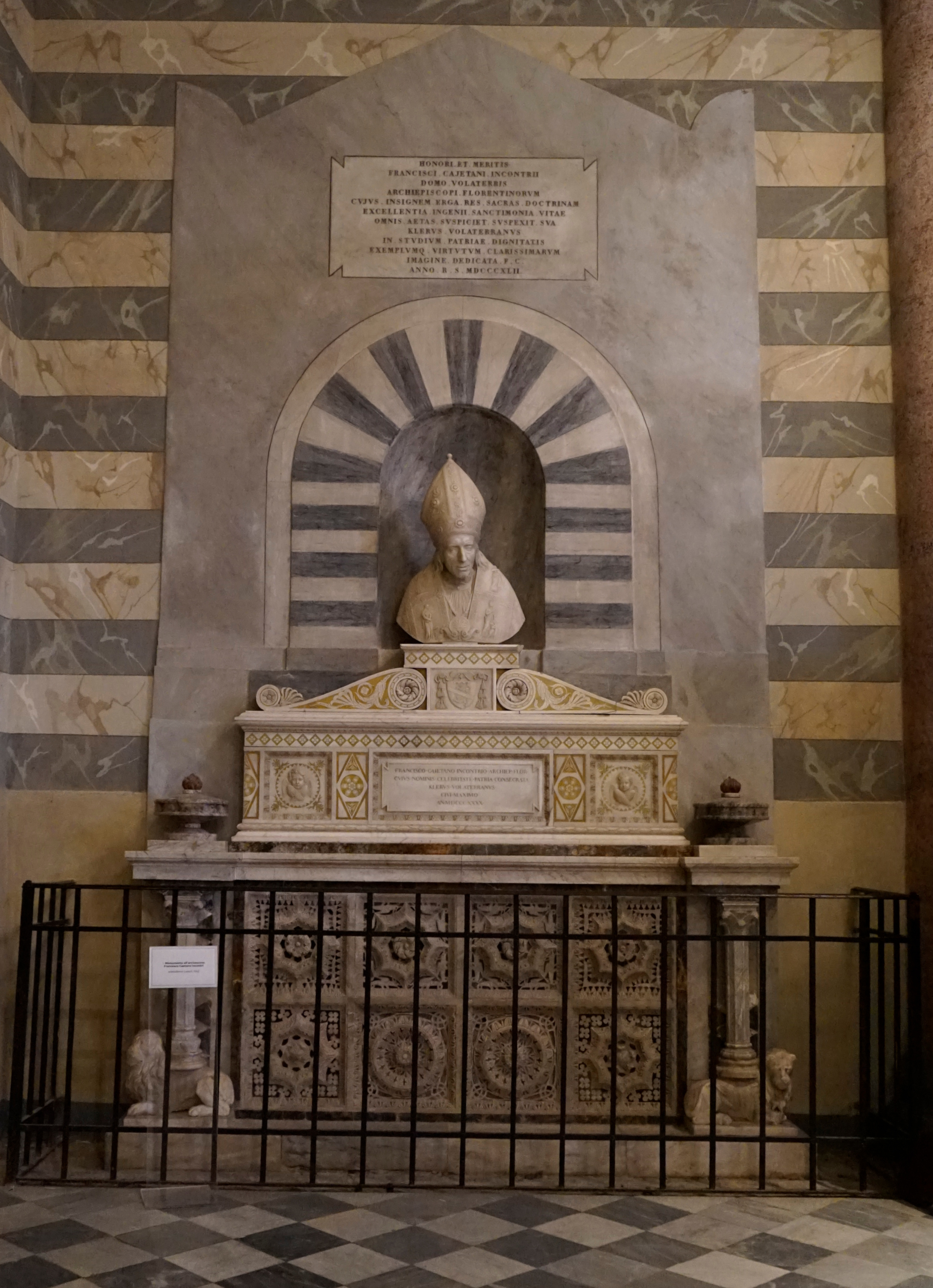 Monumento funebre a Francesco Gaetano Incontri (monumento funebre) di Costoli Aristodemo, Falcini Mariano (sec. XIX)