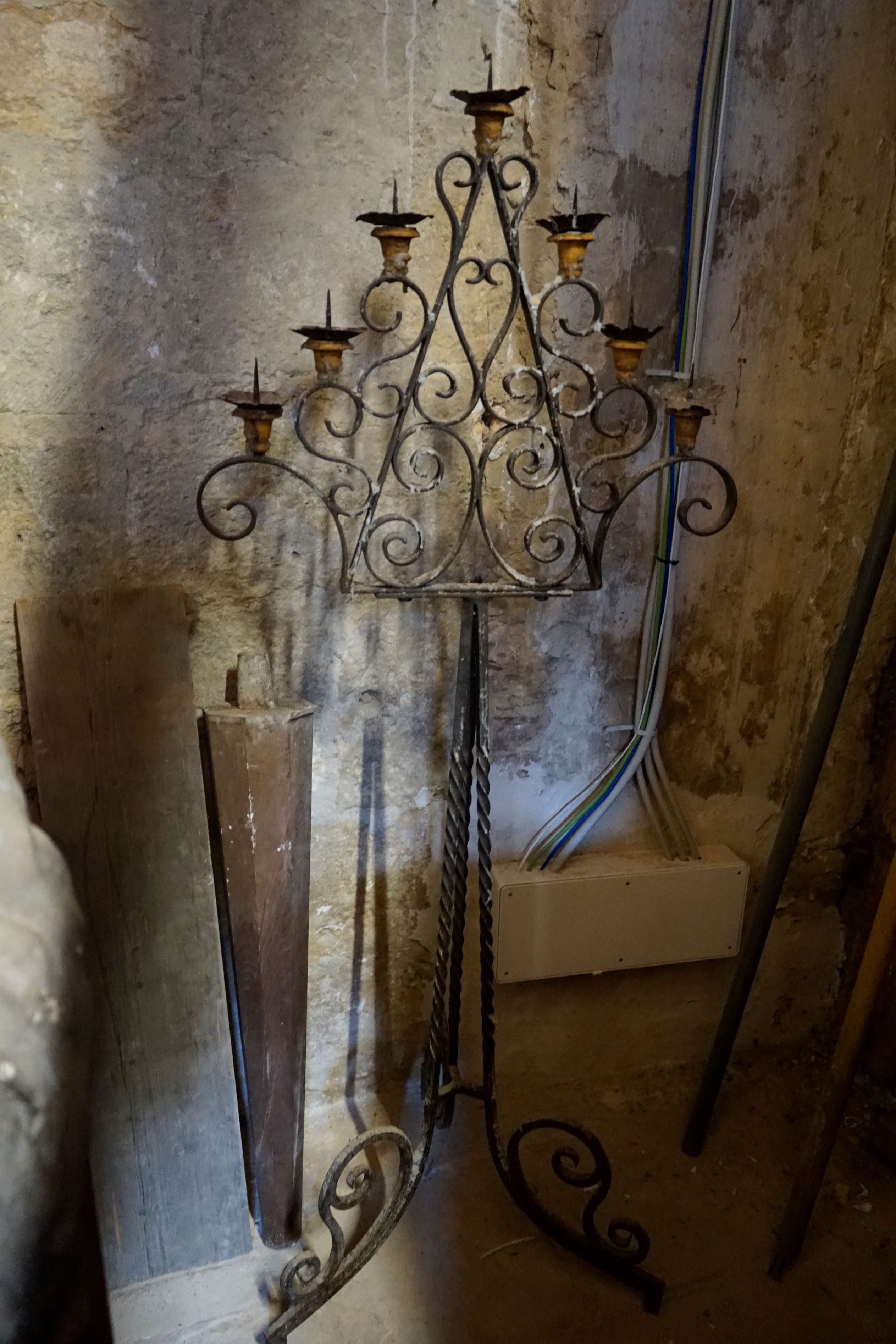 portacandele - bottega volterrana (sec. XX)