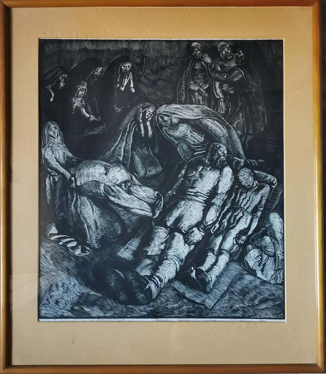 Gente del 1908: vendetta, scena di vita familiare (stampa) di Delitala Mario, Delitala Mario, Delitala Mario (secondo quarto XX)