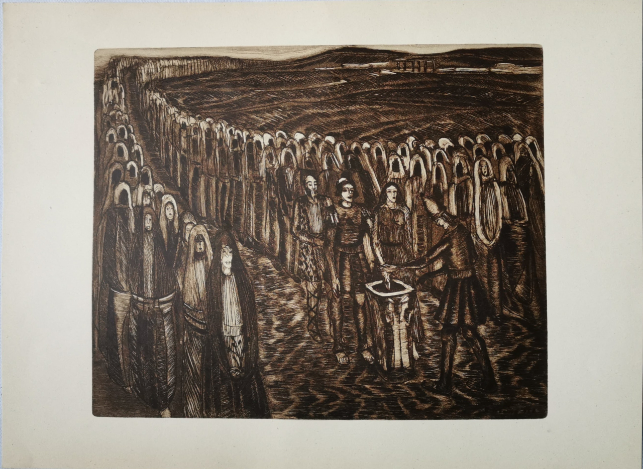 scena di un matrimonio (stampa) di Pisano Valerio, Pisano Valerio, Pisano Valerio (metà XX)