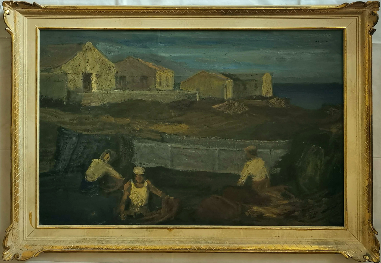 paesaggio marino (dipinto, opera isolata) di Tanda Ausonio (terzo quarto XX)