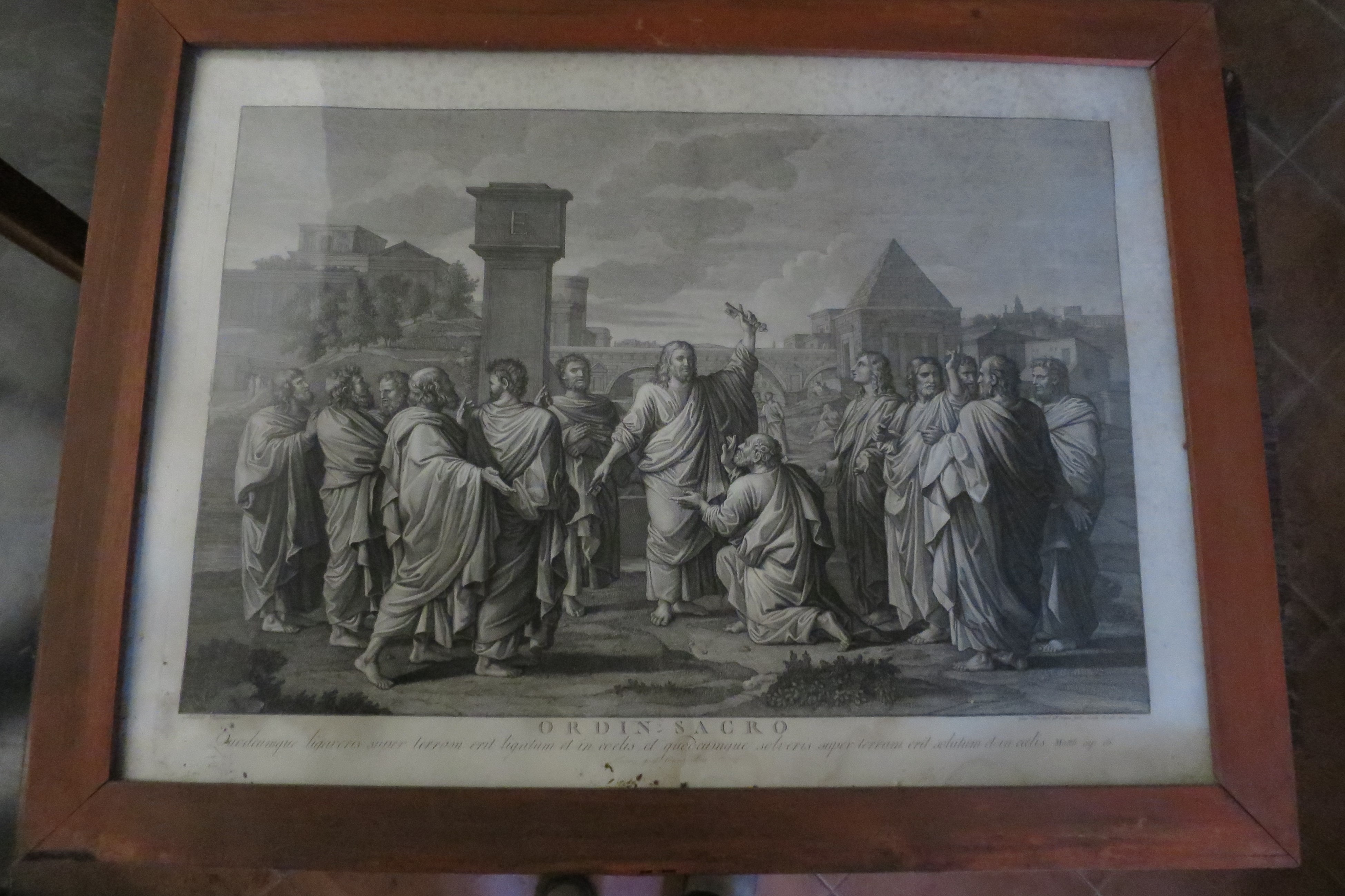 Cristo consegna a Pietro le chiavi del Cielo (stampa, serie) di Poussin Nicolas, Cecchi Giovanni Battista, Eredi Benedetto, Pera Giuseppe (XIX)