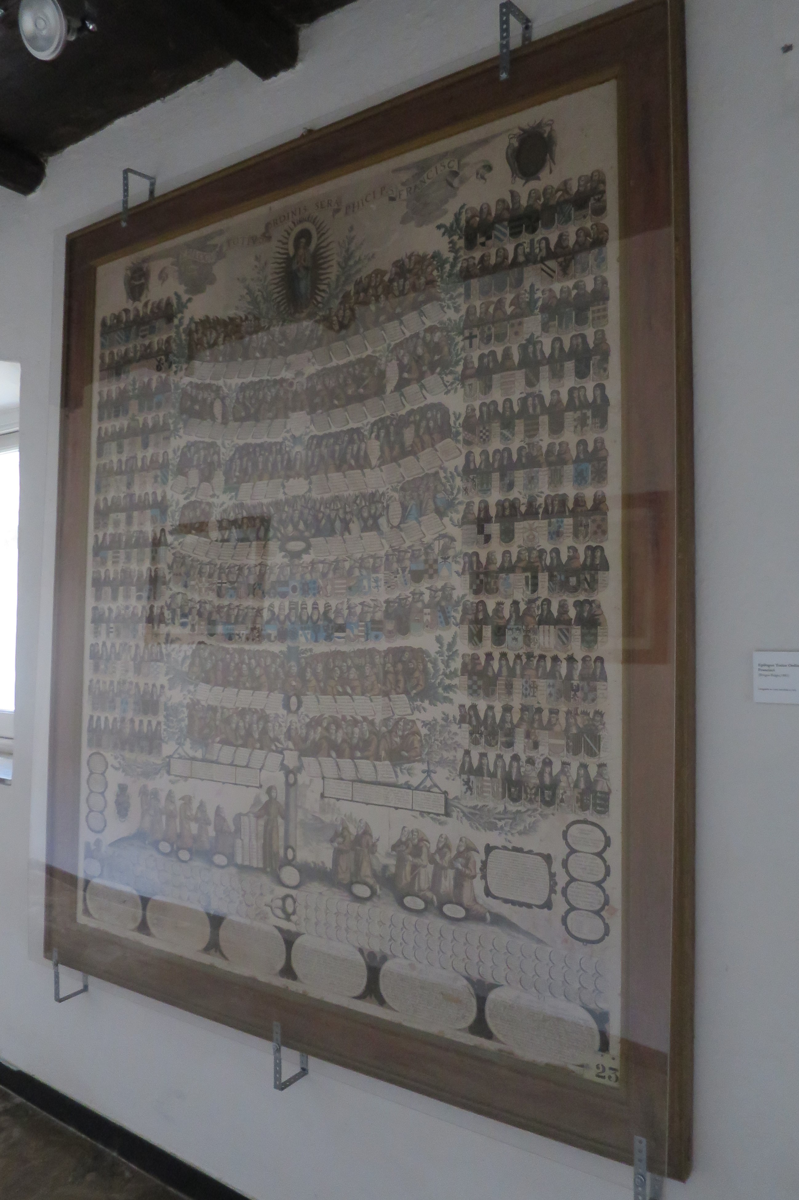 Epilogus Totius Ordinis Seraphici P.S. Francisci, Albero genealogico dell'Ordine Francescano (stampa) - ambito belga (XIX)