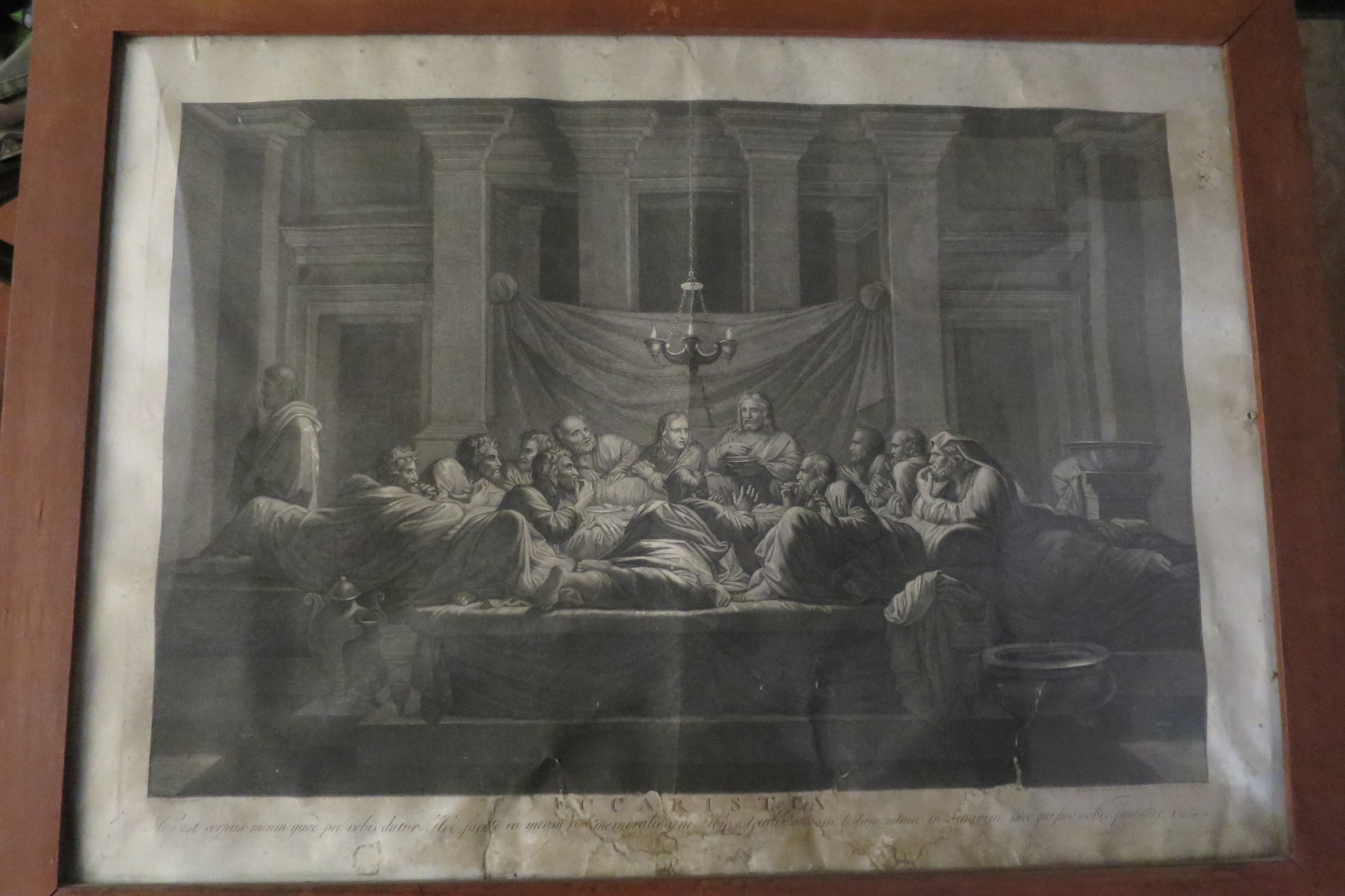 Istituzione dell'Eucaristia, ovvero Cristo benedice pane e vino (stampa, serie) di Poussin Nicolas, Cecchi Giovanni Battista, Eredi Benedetto, Pera Giuseppe (XIX)