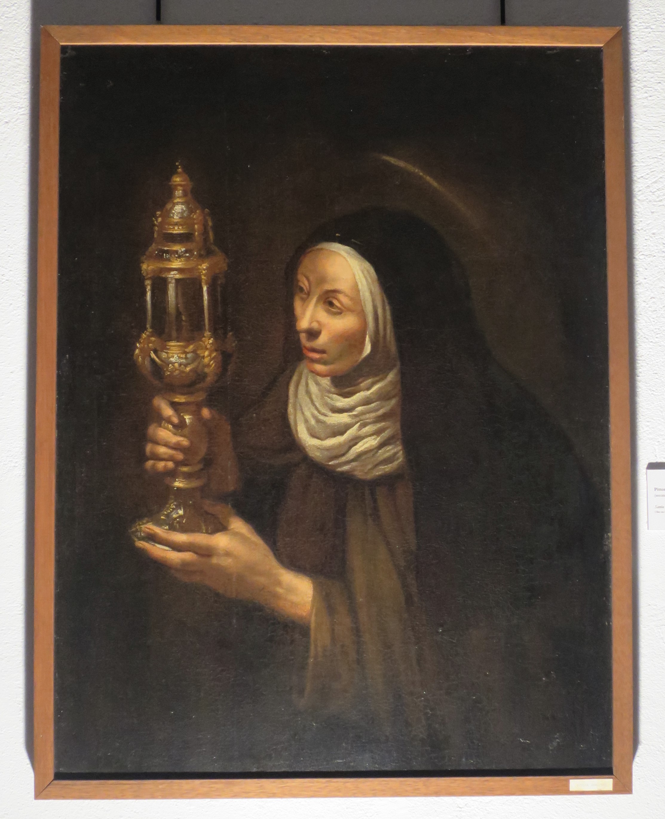 Santa Chiara, Santa Chiara con ostensorio (dipinto) - ambito genovese (secondo quarto XVII)