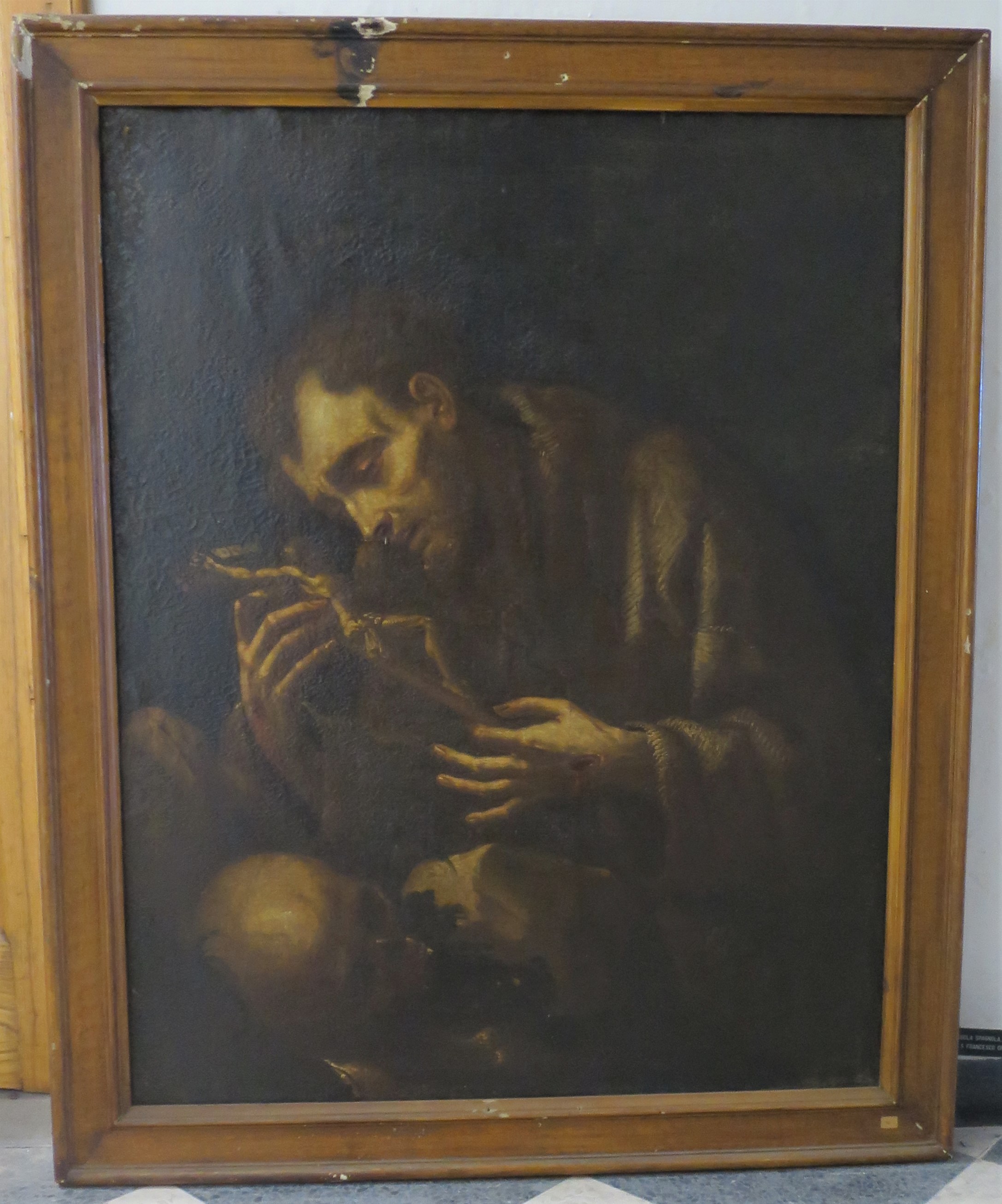 San Francesco in preghiera, San Francesco in preghiera (dipinto) - ambito ligure (XVII)