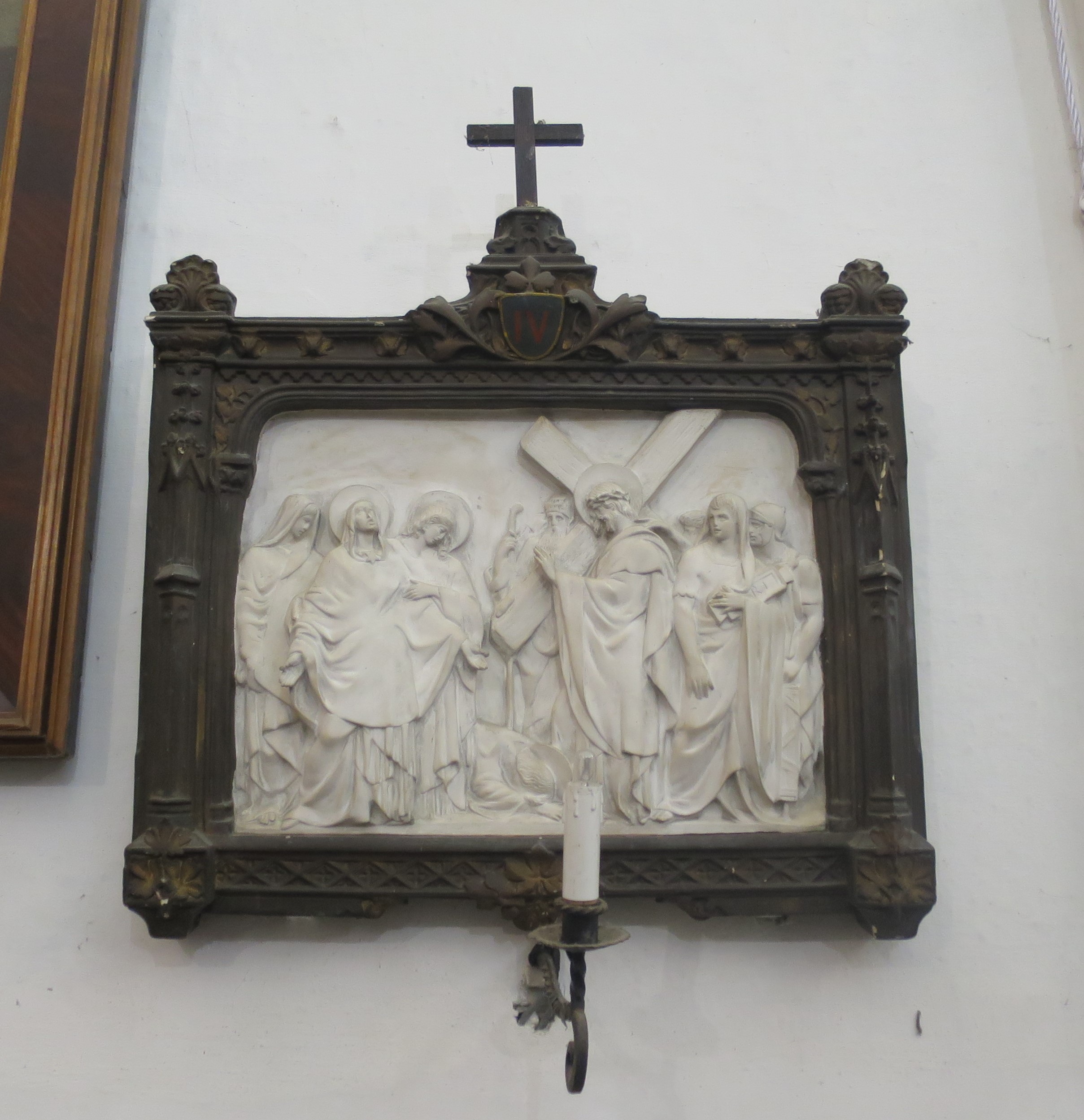 Via Crucis - Stazione IV, Cristo incontra la Madonna (rilievo, elemento d'insieme) - ambito francese (terzo quarto XIX)