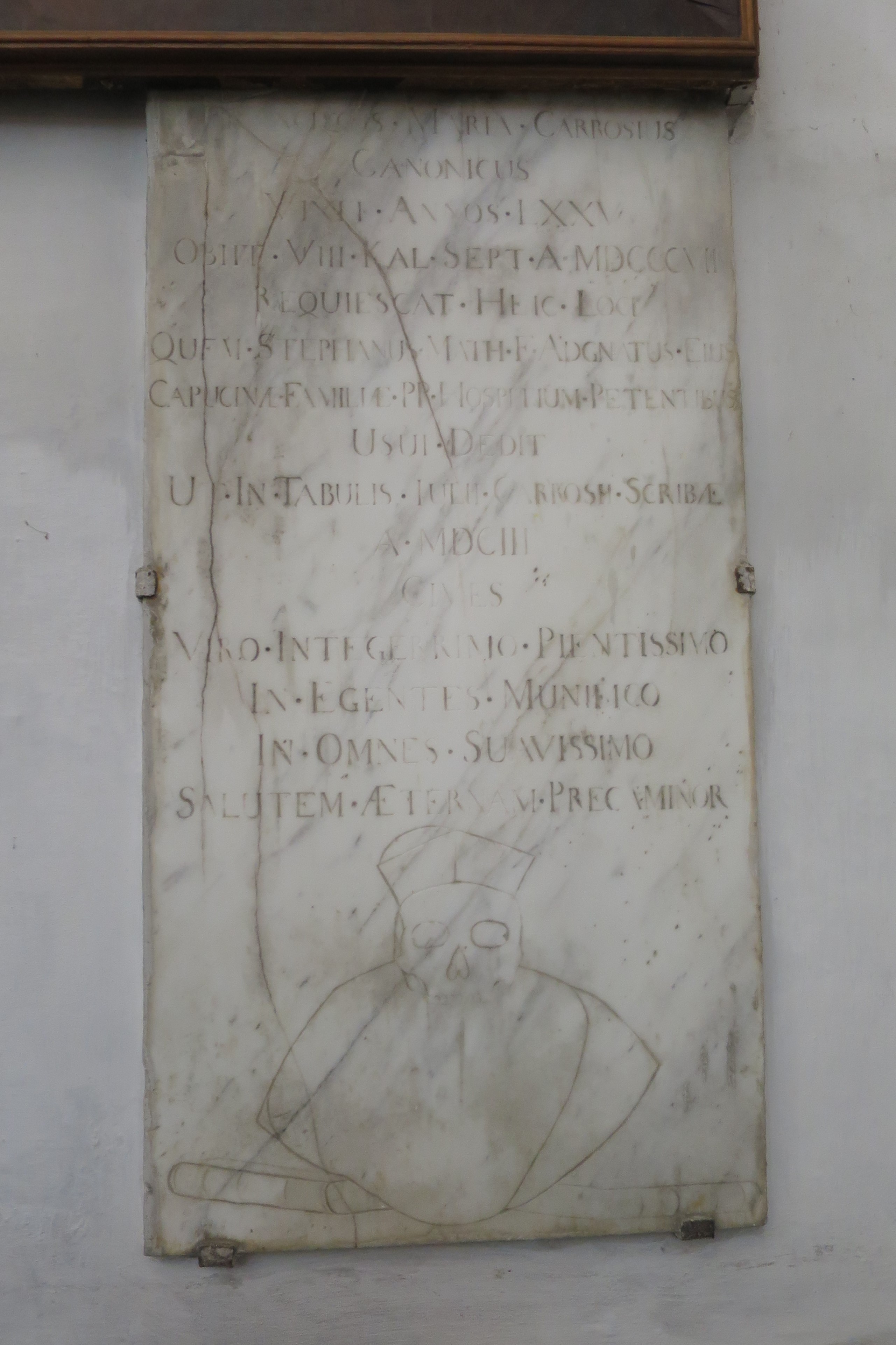 teschio (lapide) - ambito ligure (XIX)