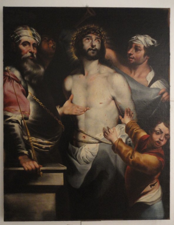 Ecce Homo, Pilato mostra Cristo al popolo (dipinto) - ambito ligure (XVII)